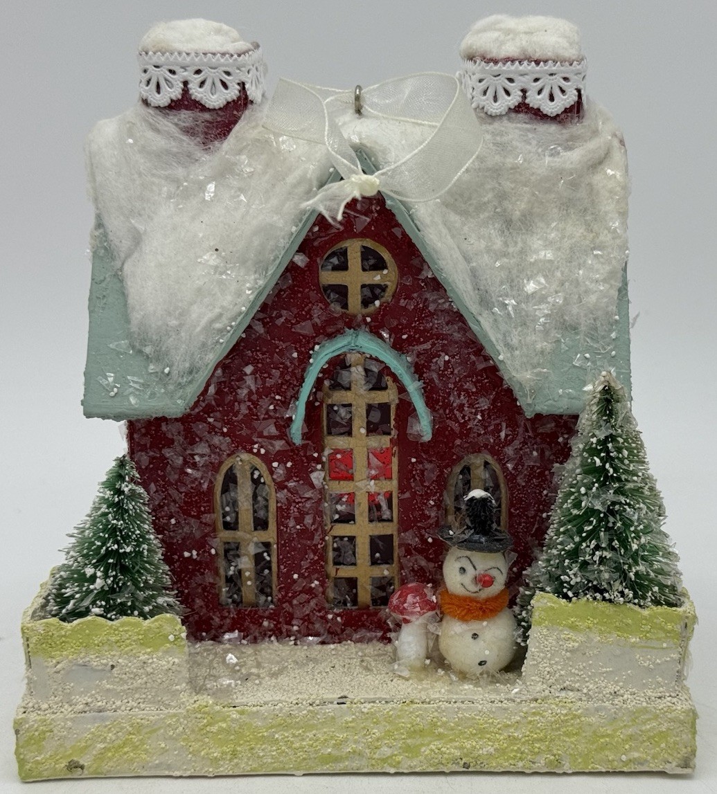 Cody Foster Christmas House Red Winter House Ornament HOU-065