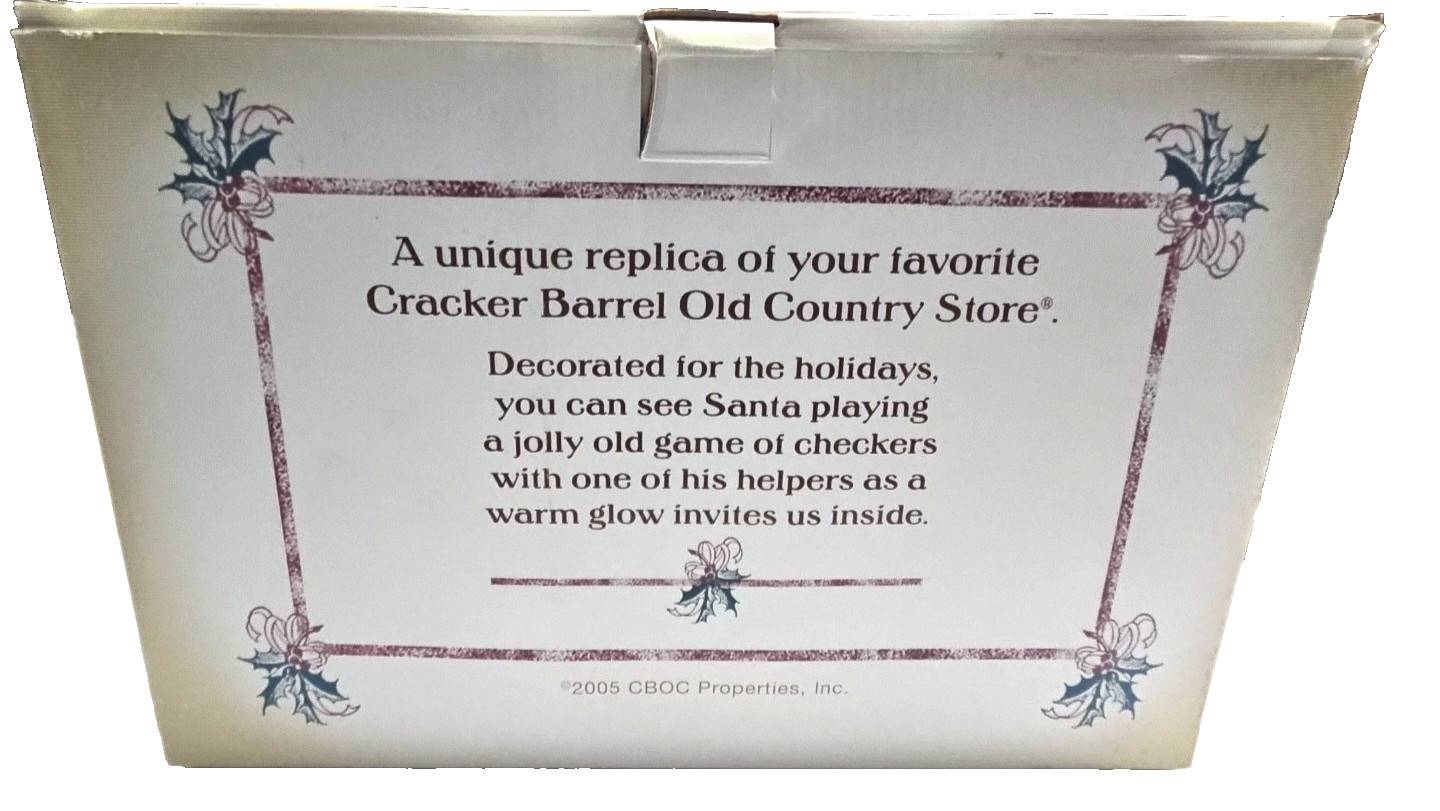 Vintage 2005 Cracker Barrel Old Country Store Christmas Village Replica with Box