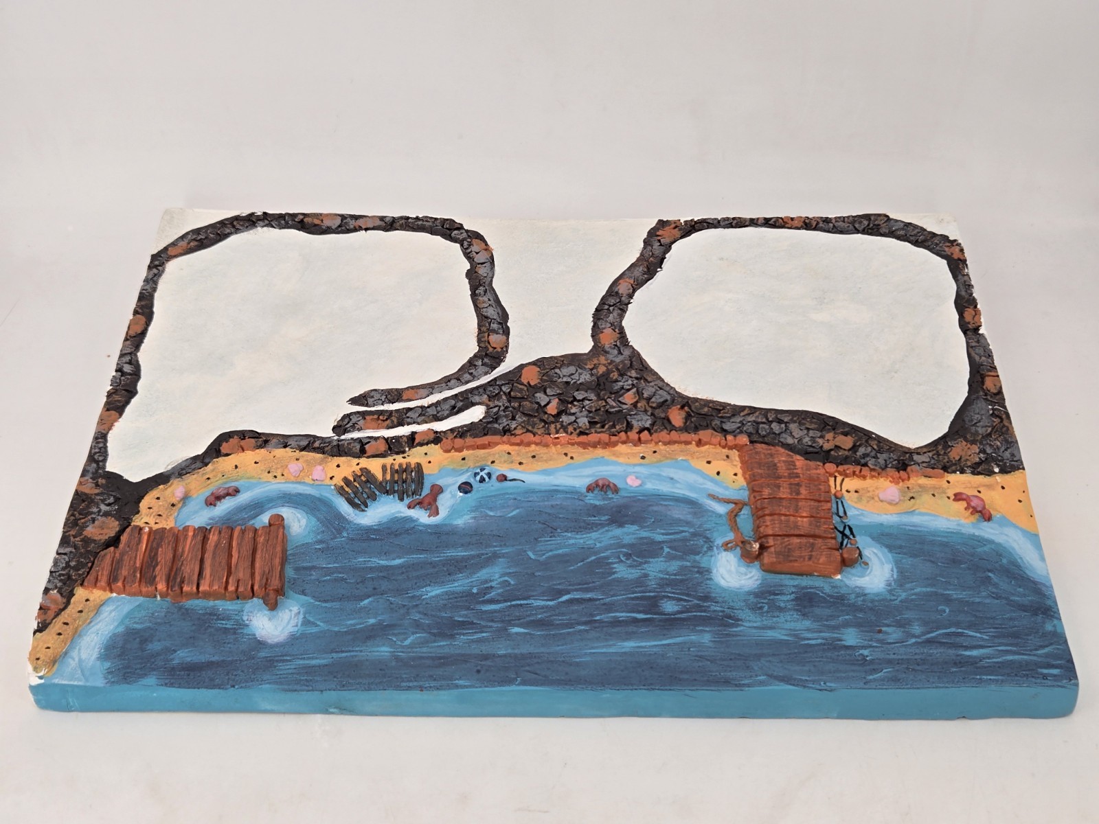 Share The Joy Hand Painted “Seaport Base ” For Porcelain Collectibles, Buildings