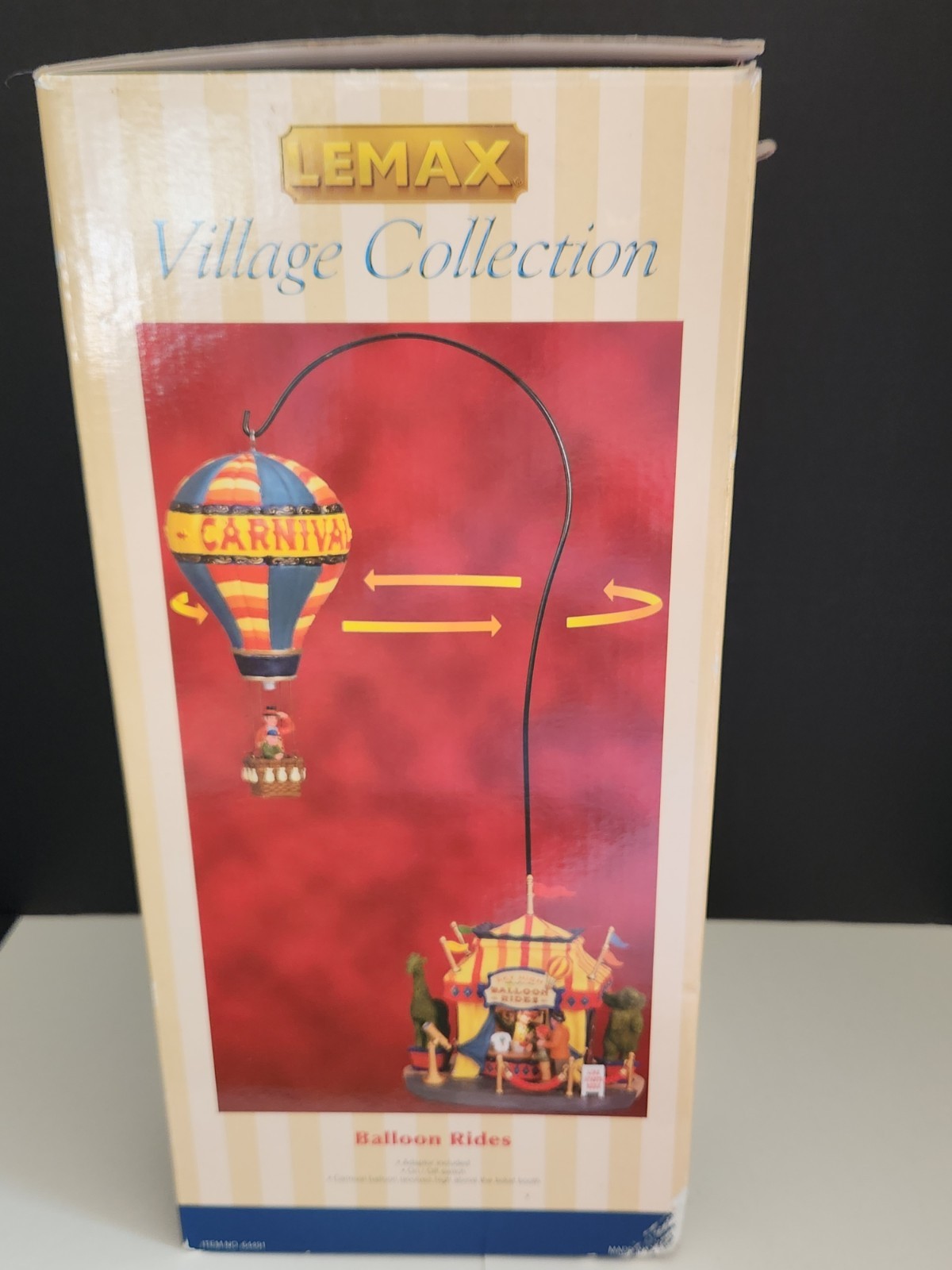 Vtg Lemax 2006 Village Balloon Rides Carnival Circus Lighted Moves 644916 W/Box