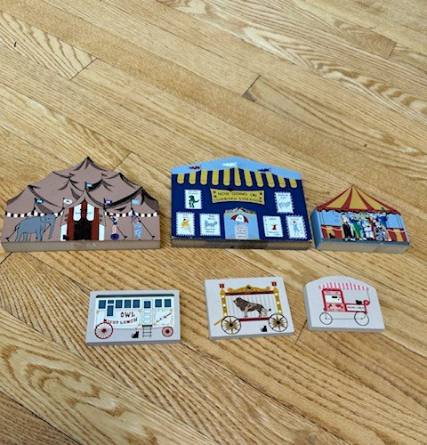 VTG The Cat’s Meow Circus/Fair Theme Lot Of 6 Shelf Sitters Big Top, Side Show