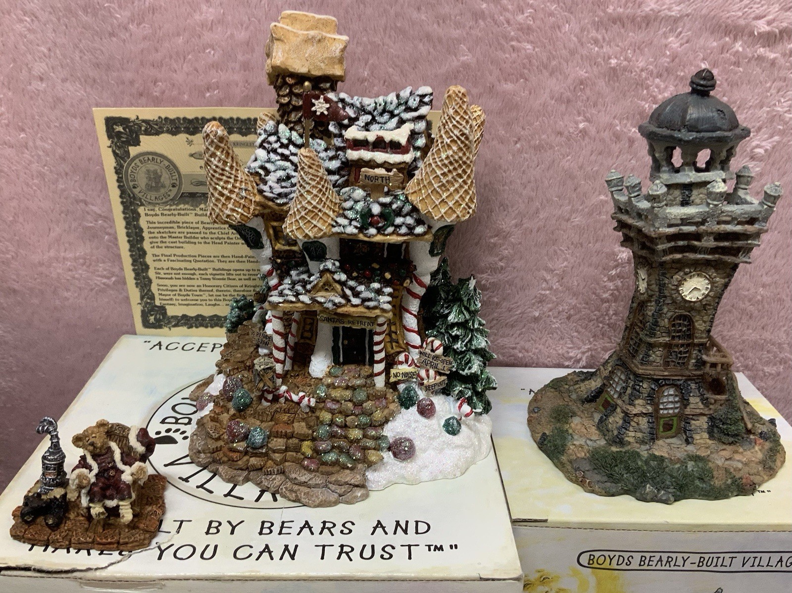 Boyd’s Bearly Built Villages Lot Of 13 Kringles Ben Chapel Woods Accessory Mini