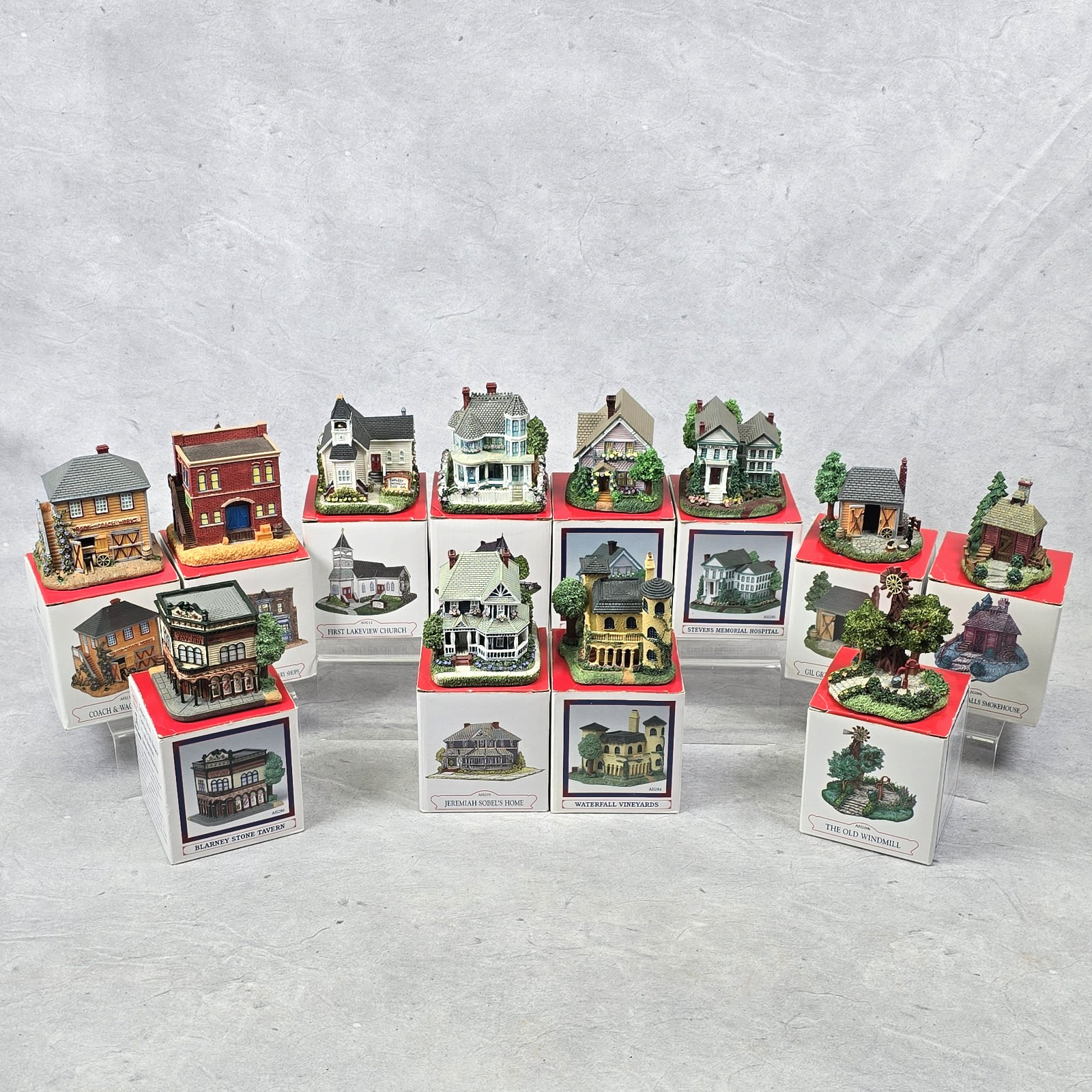 Vintage Liberty Falls The Americana Collection Miniature Houses 12 pcs Set