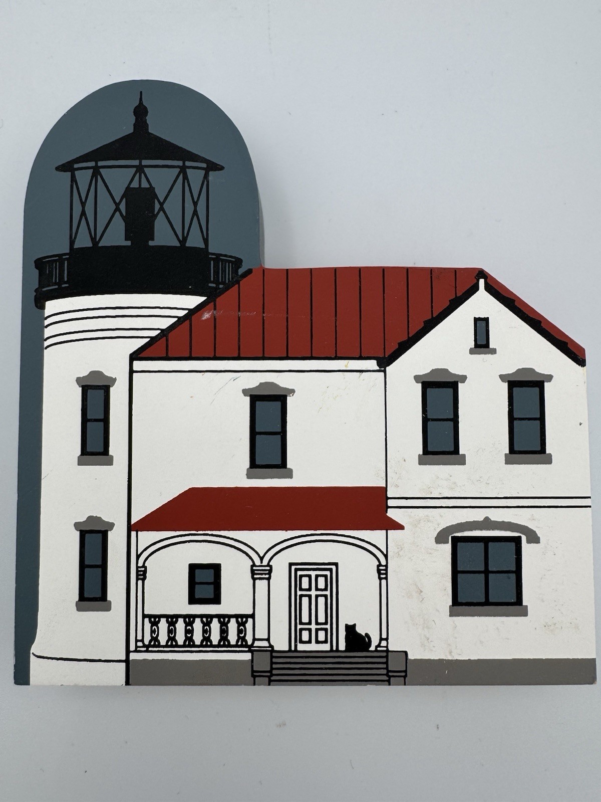 Cats Meow Village Lot 5 Wood Shelf Sitters Lighthouse Athenaeum Hyde Park LOT
