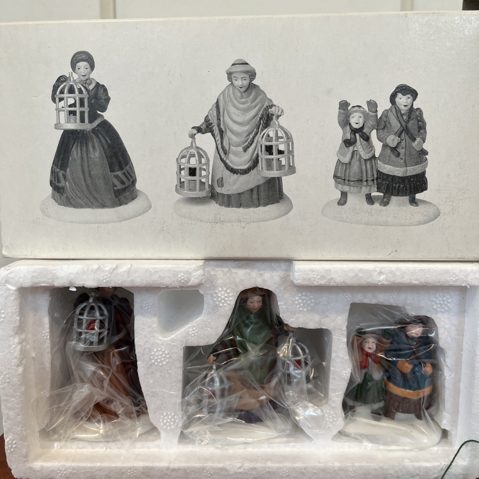 Dept 56 Heritage Village 58033 Bird Seller, Town Crier, Chimney Sweep Set of 5