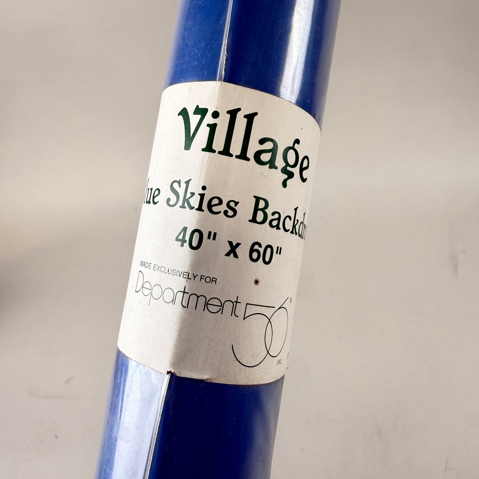 Department 56 Village Blue Skies Backdrop 40×60 Blue Excellent 52685 NOS
