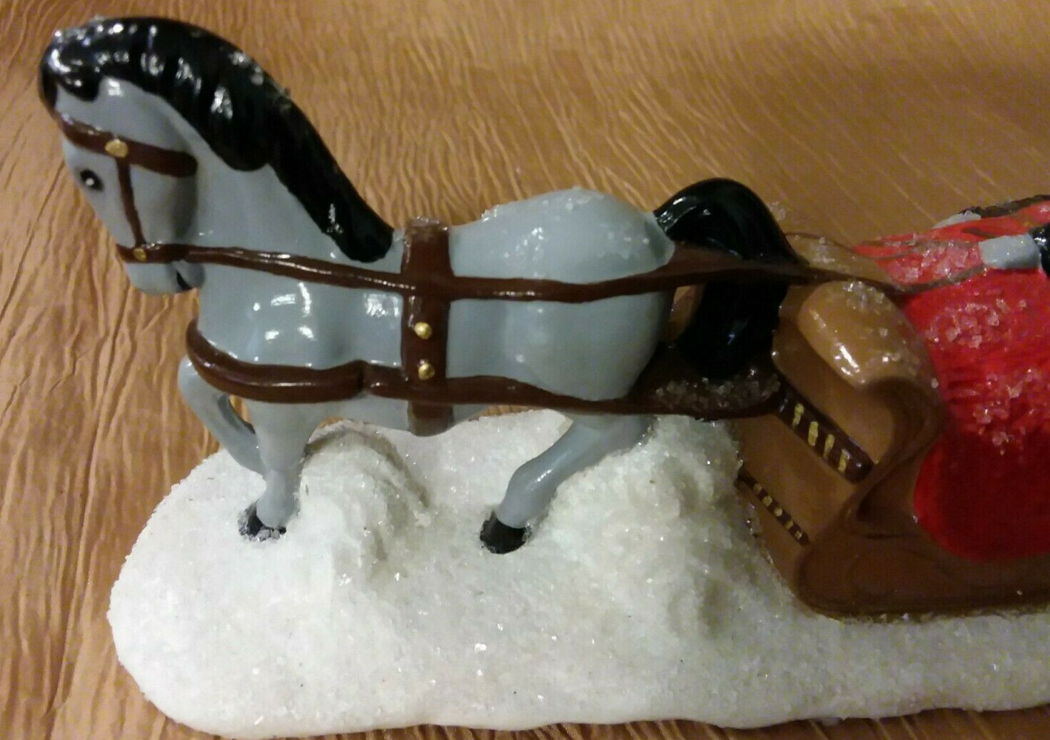Byron Molds Vintage Ceramic Horse & Sleigh ‘Bringing Home the Christmas Tree’