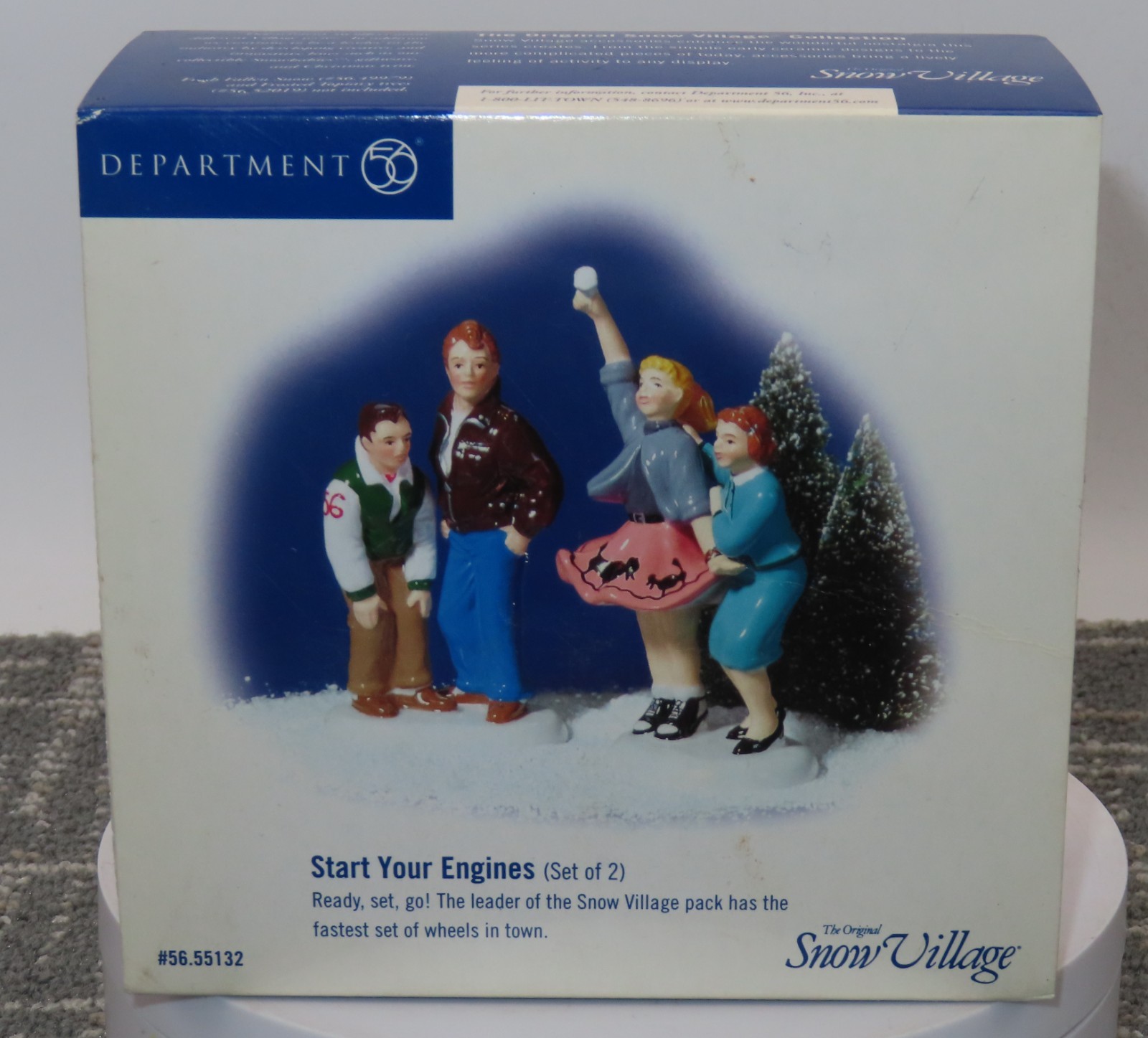 Dept 56 Snow Village Start Your Engins Boys and Girls 56-55132