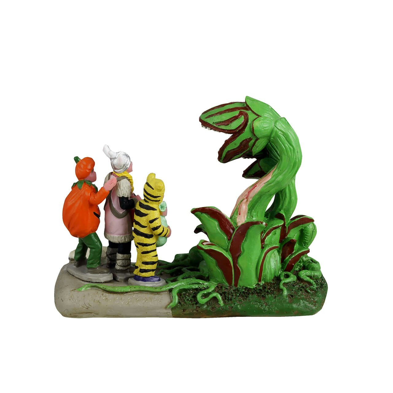 Lemax Terrified Trick-Or-Treaters Spooky 43701 Forbidden Territory Loom Plants