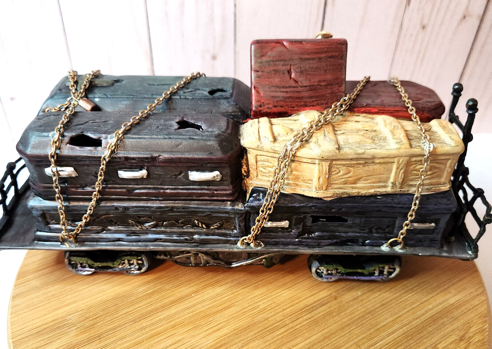 Department 56 Haunted Rails SLEEPER CAR Train Coffins Ghoul Halloween 4028711