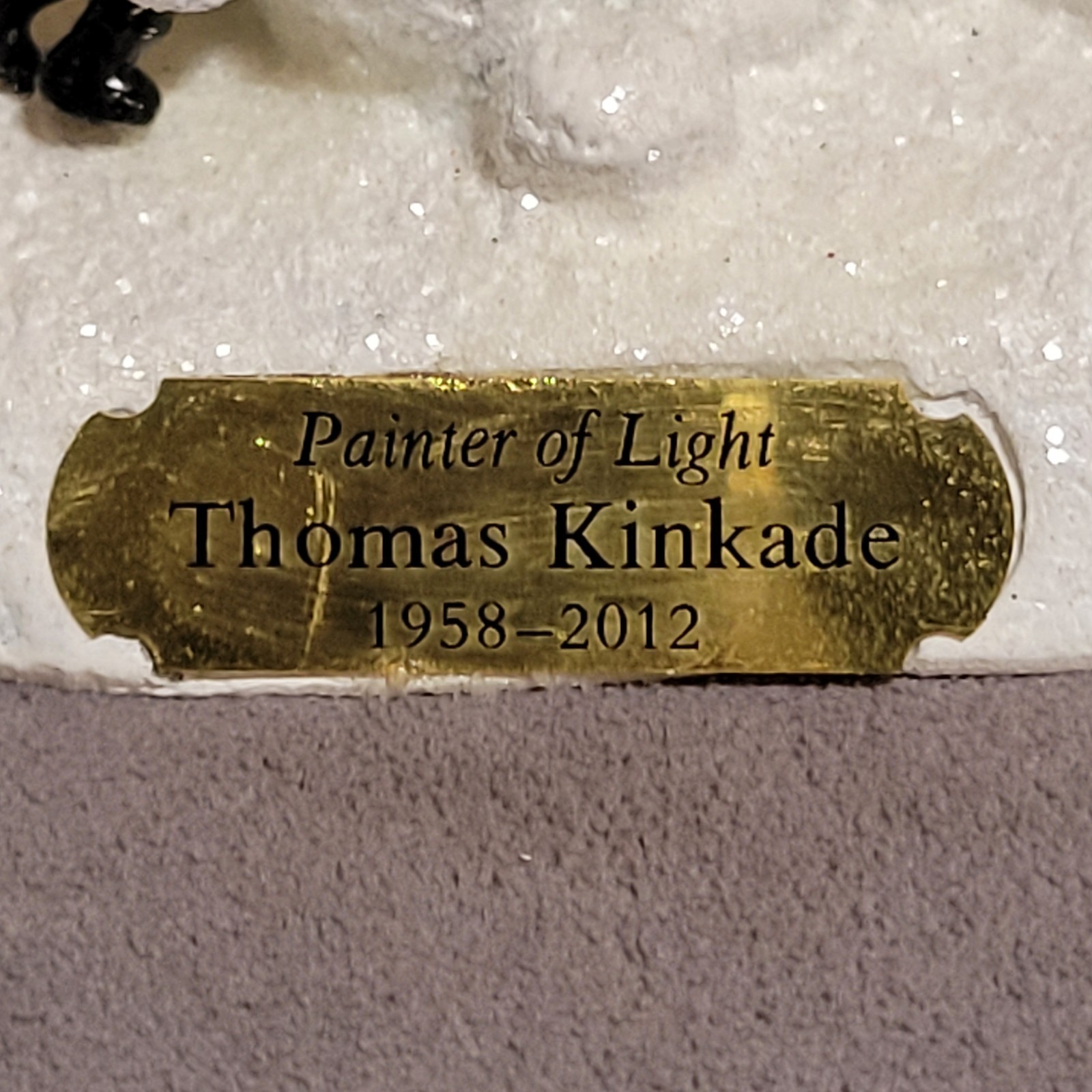 *Thomas Kinkade Painter Of Light Everett’s Cottage Lights Christmas Village FLAW