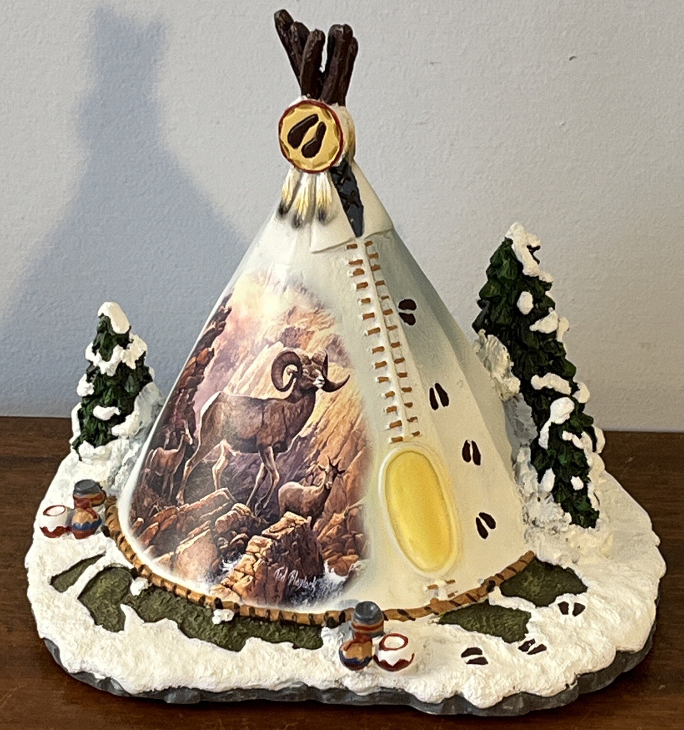 Hawthorne Village Sacred Spirits Spirit Of The Bighorn Sheep Teepee Light