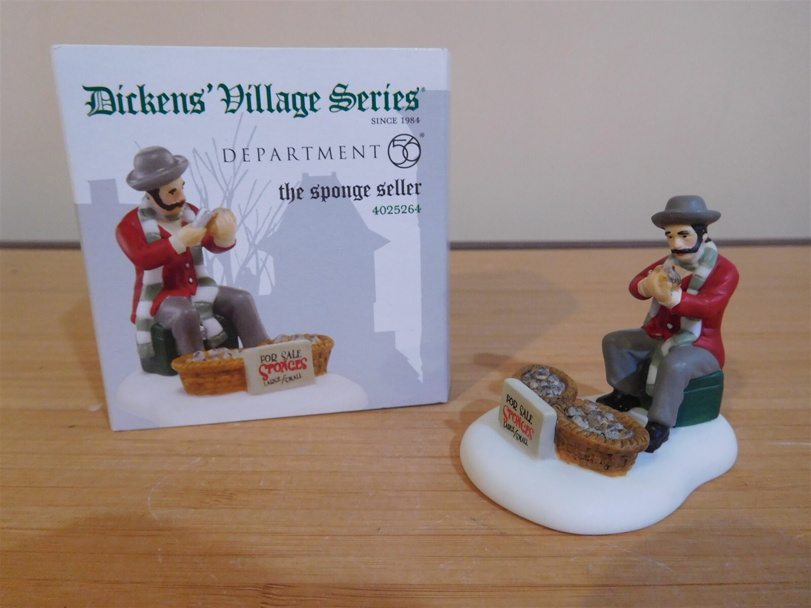 Dept 56 Dickens Village – The Sponge Seller – #4025264 – MIB Free Ship