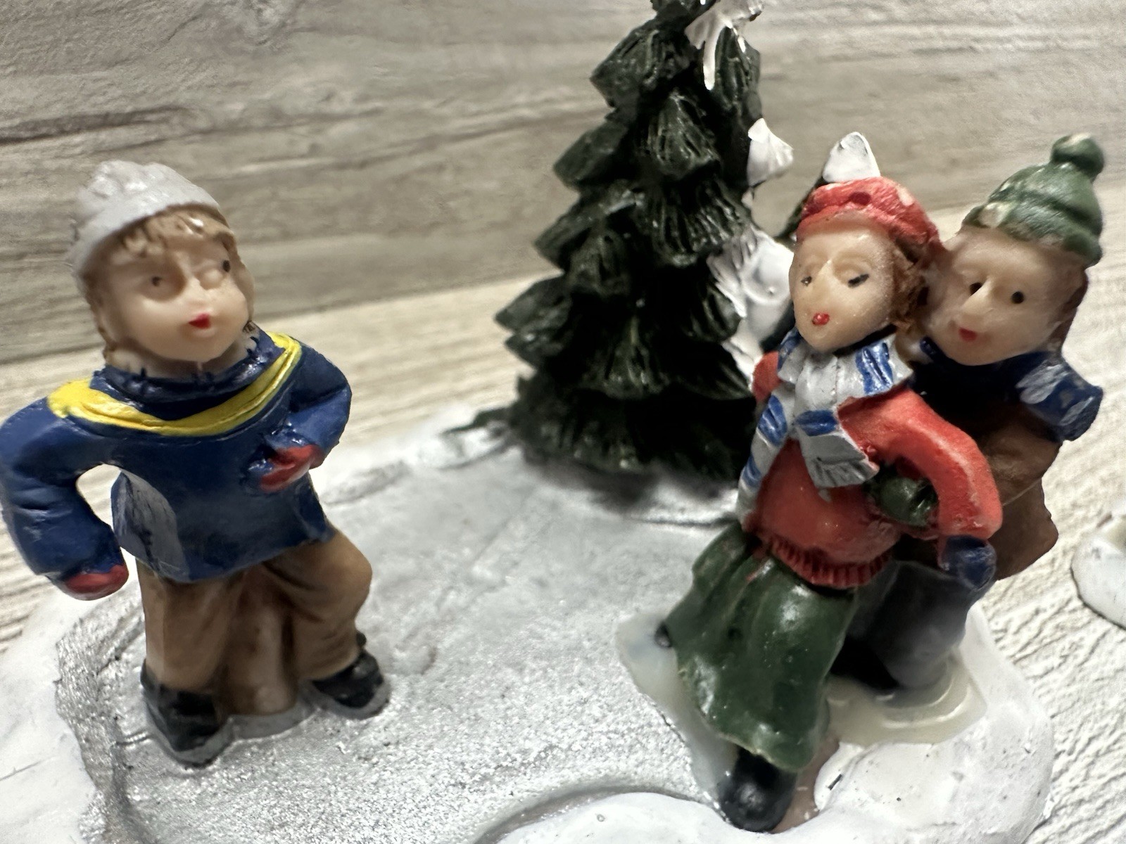 Children SMALLER SCALE Christmas Village Figurines Set Of 2 For Christmas Villag