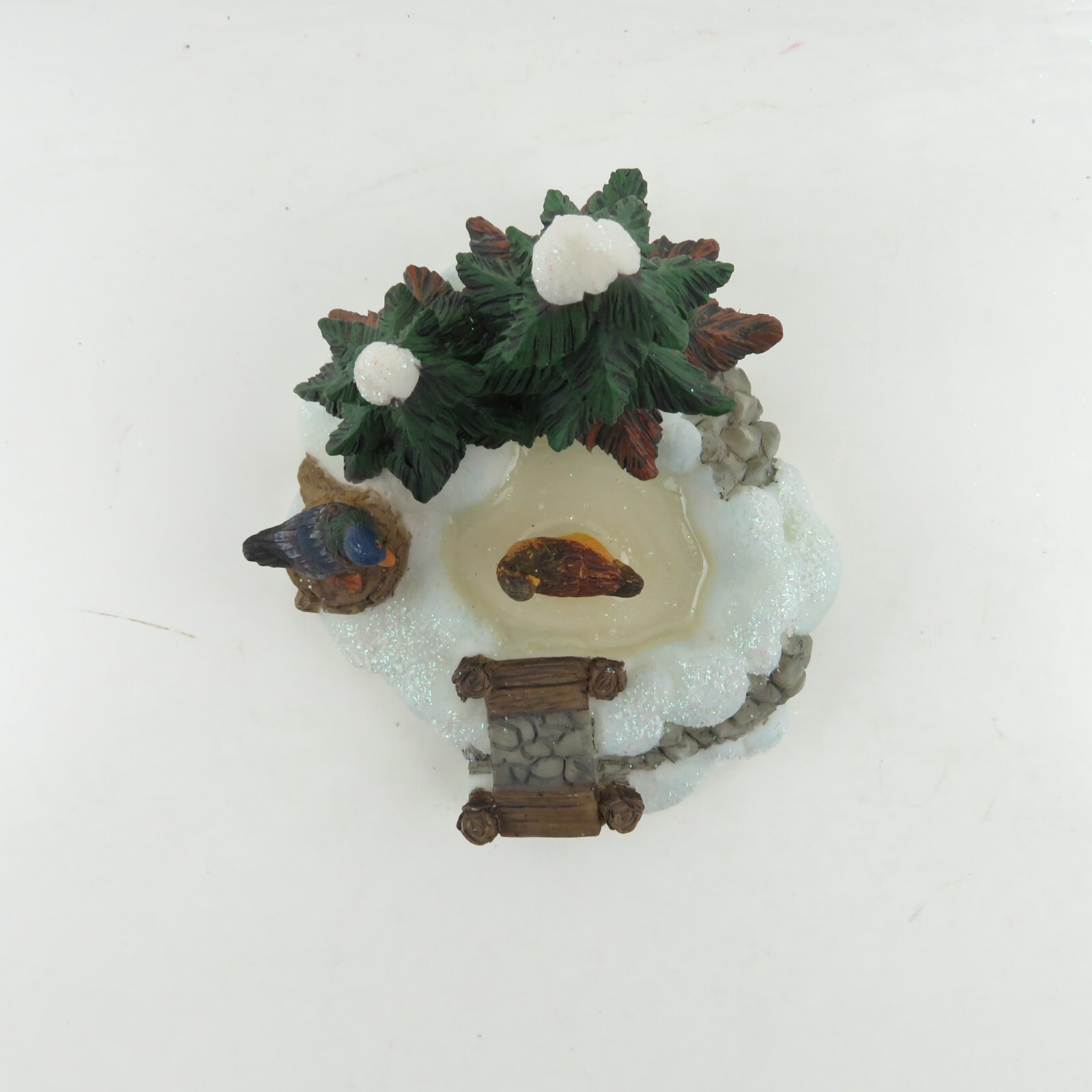 Holiday Time Christmas Village Accessory Collectible – 2 DUCKS ON POND – Scene