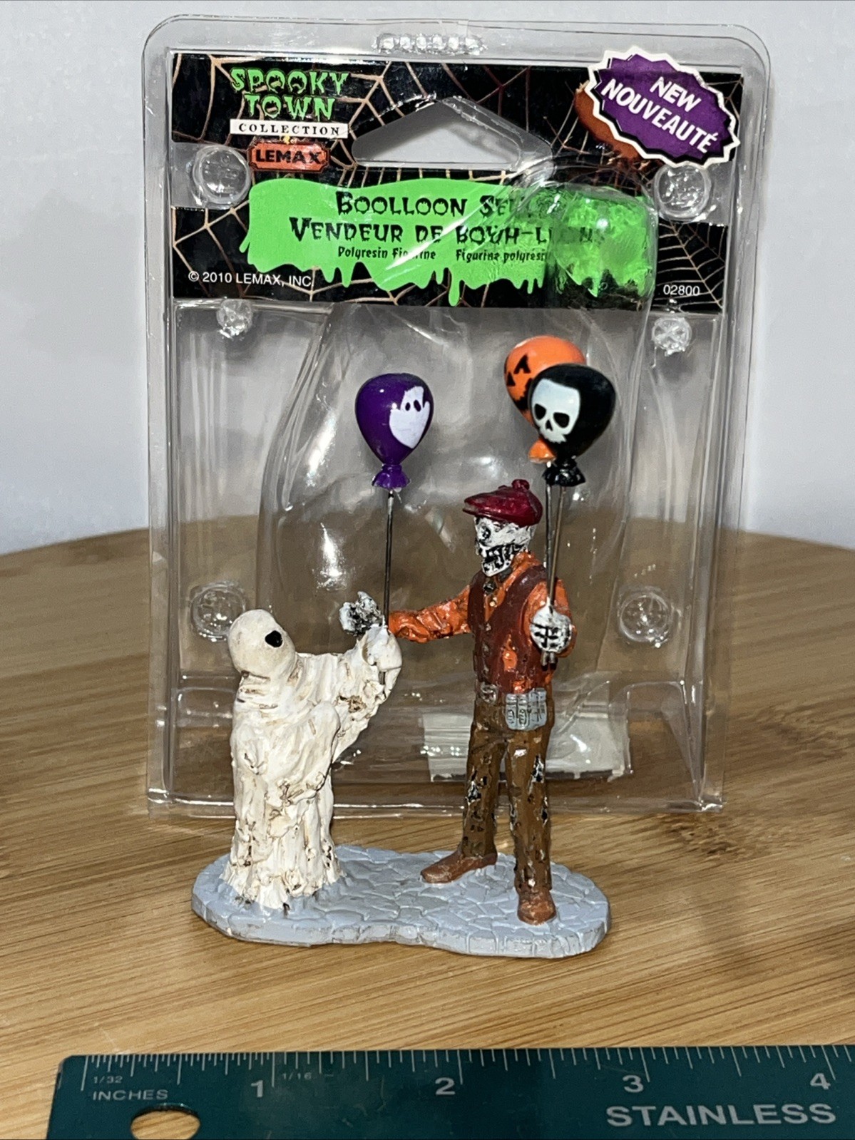 BOOLLOON Balloon SELLER Zombie Ghost LEMAX SPOOKY TOWN Halloween Retired 02800