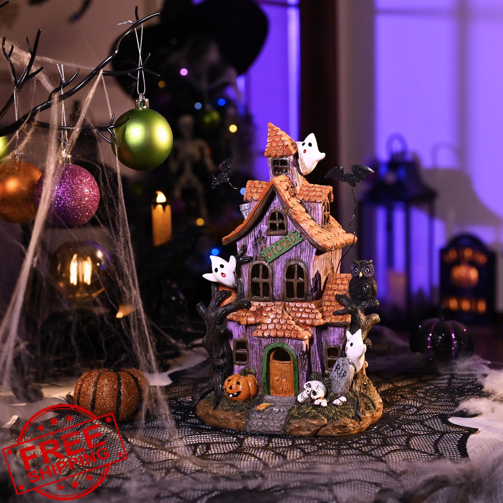 Valery Madelyn Halloween Village House Medium LED