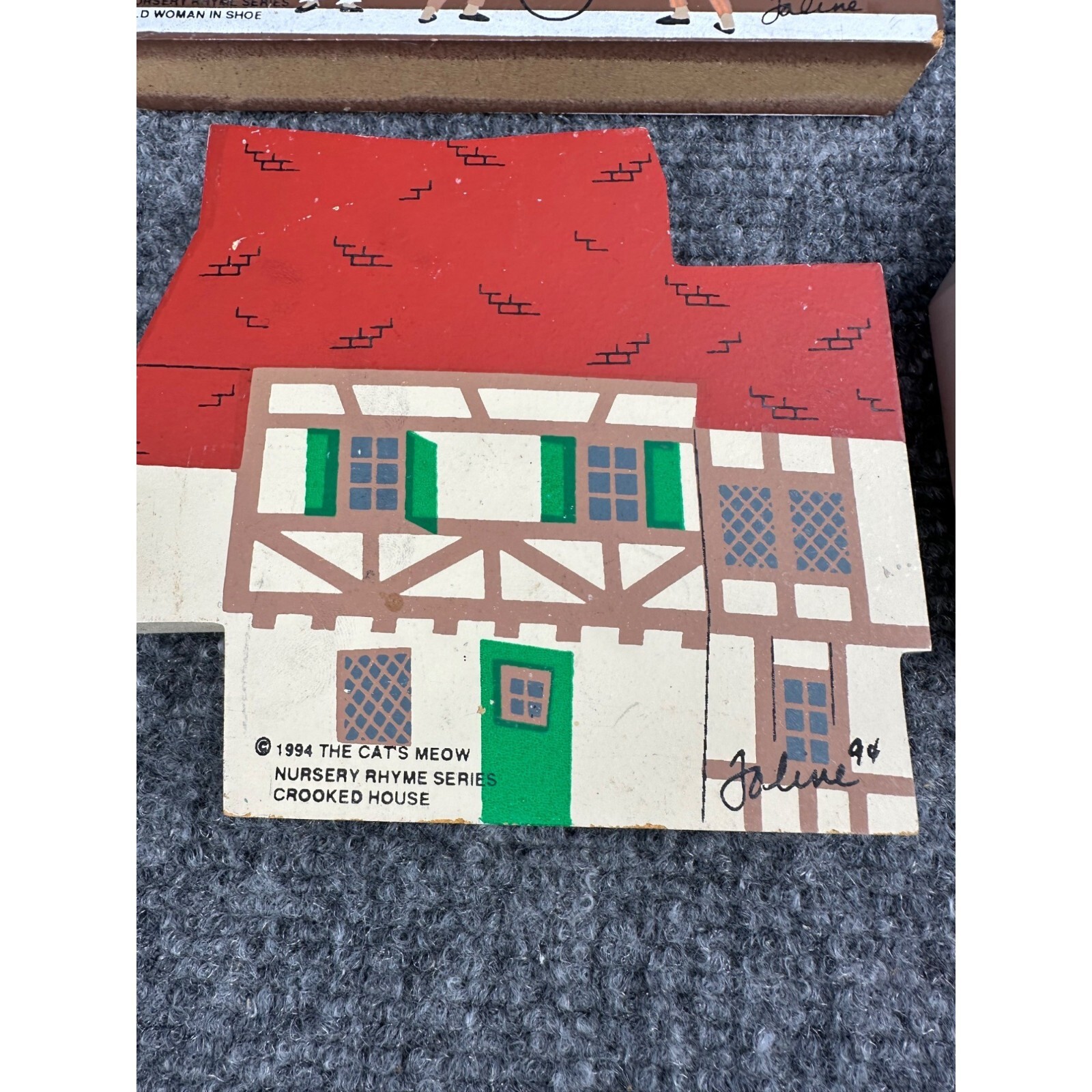 Cats Meow Village Nursery Rhyme Lot of 3 Wood Shelf Sitters Cottage Decor Gift