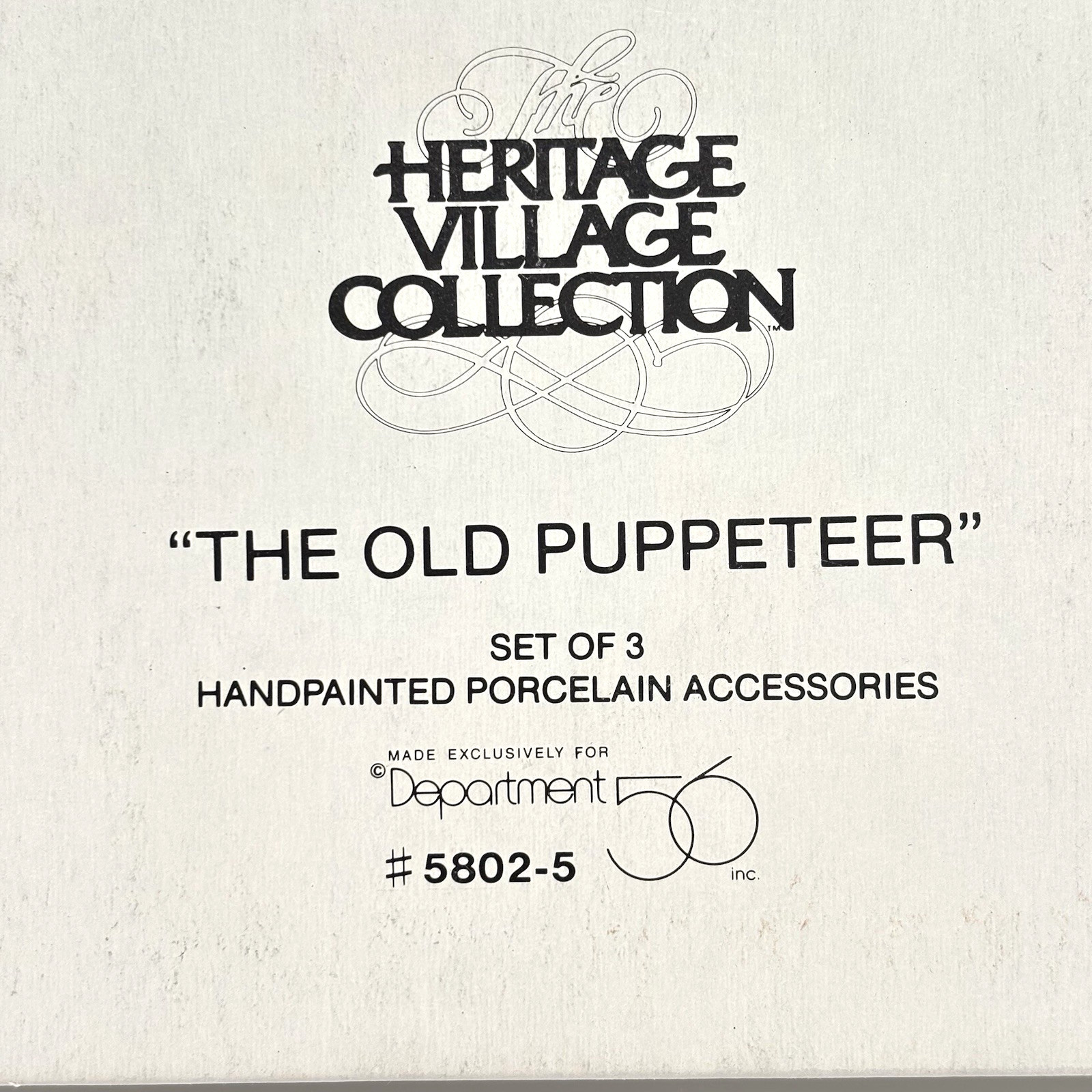 DEPARTMENT 56 Circus The Old Puppeteer Heritage Village Christmas Accessory
