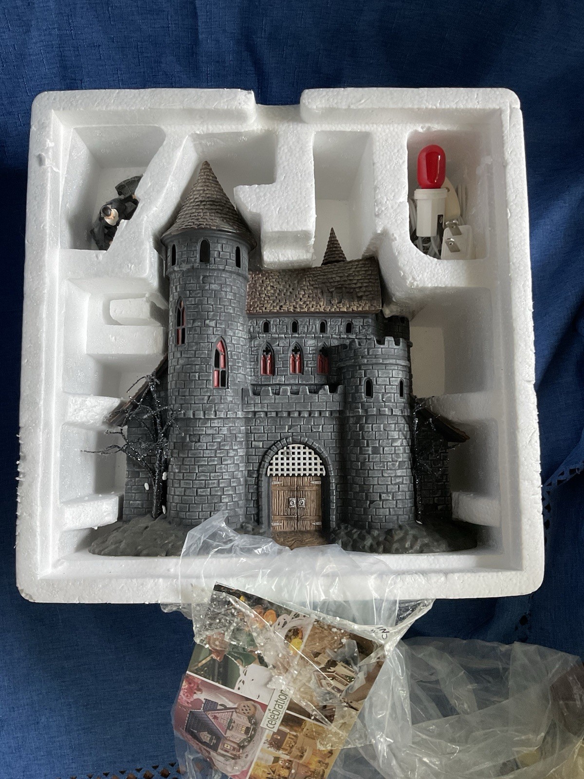 Department 56 Dracula Castle Universal Monsters 2pc Set Boxed 1997 inv#205