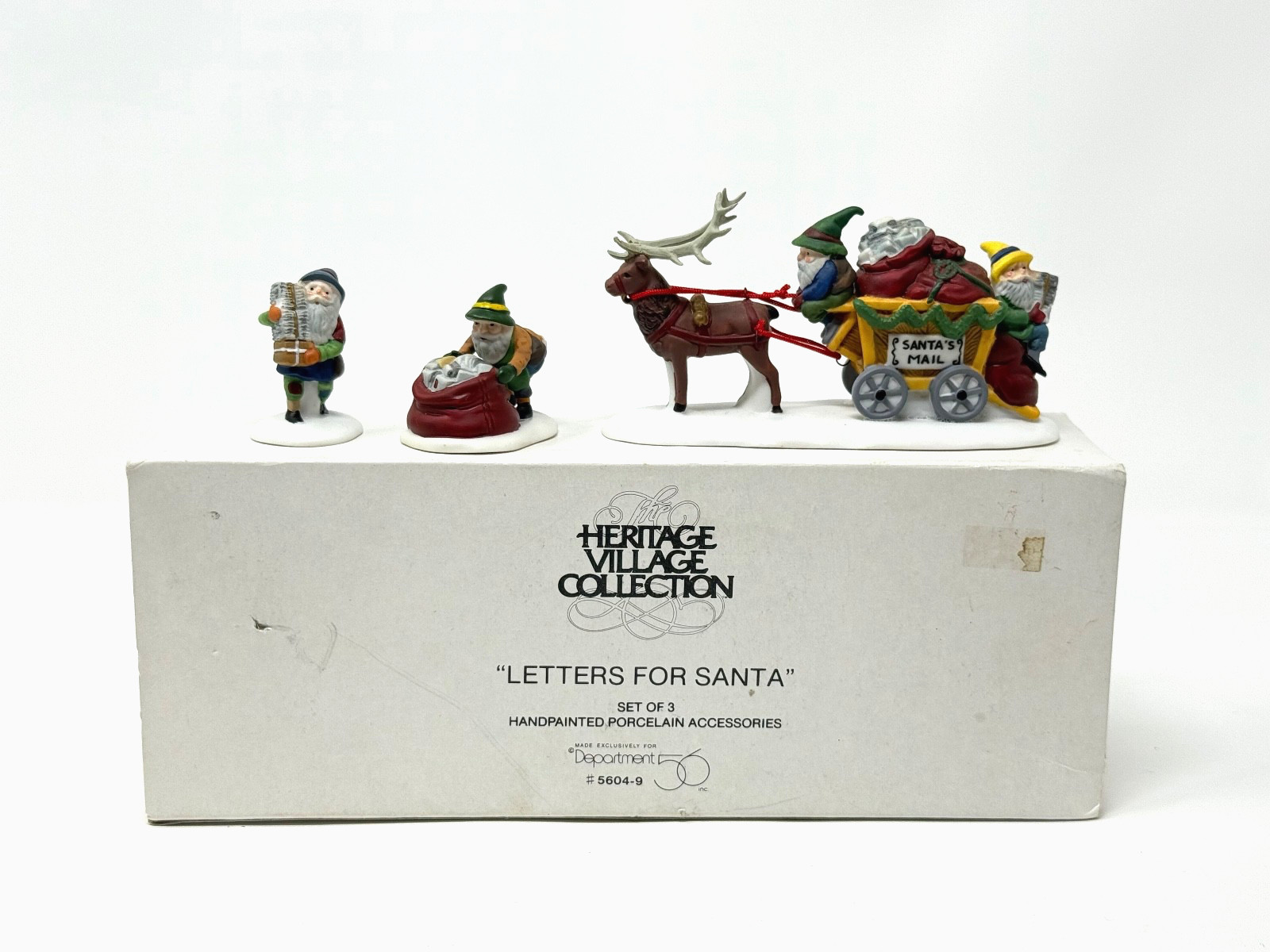 VTG Heritage Village Collection LETTERS FOR SANTA Porcelain Accessory Dept 56