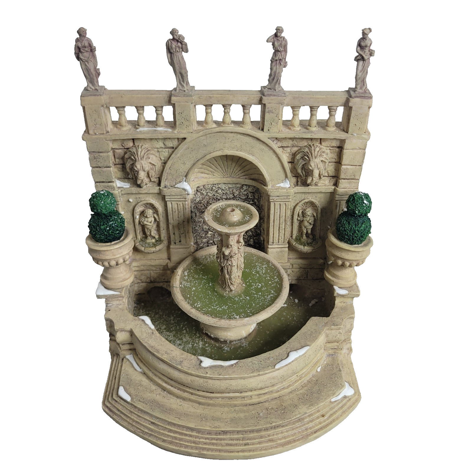 Dept 56 Camden Park Fountain Set of 3 Christmas Village Retired Box NOT WORKING