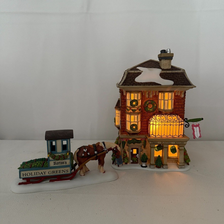 Department 56 Dept 56 Barton’s Holiday Greens Dickens Village Holiday Set 799991