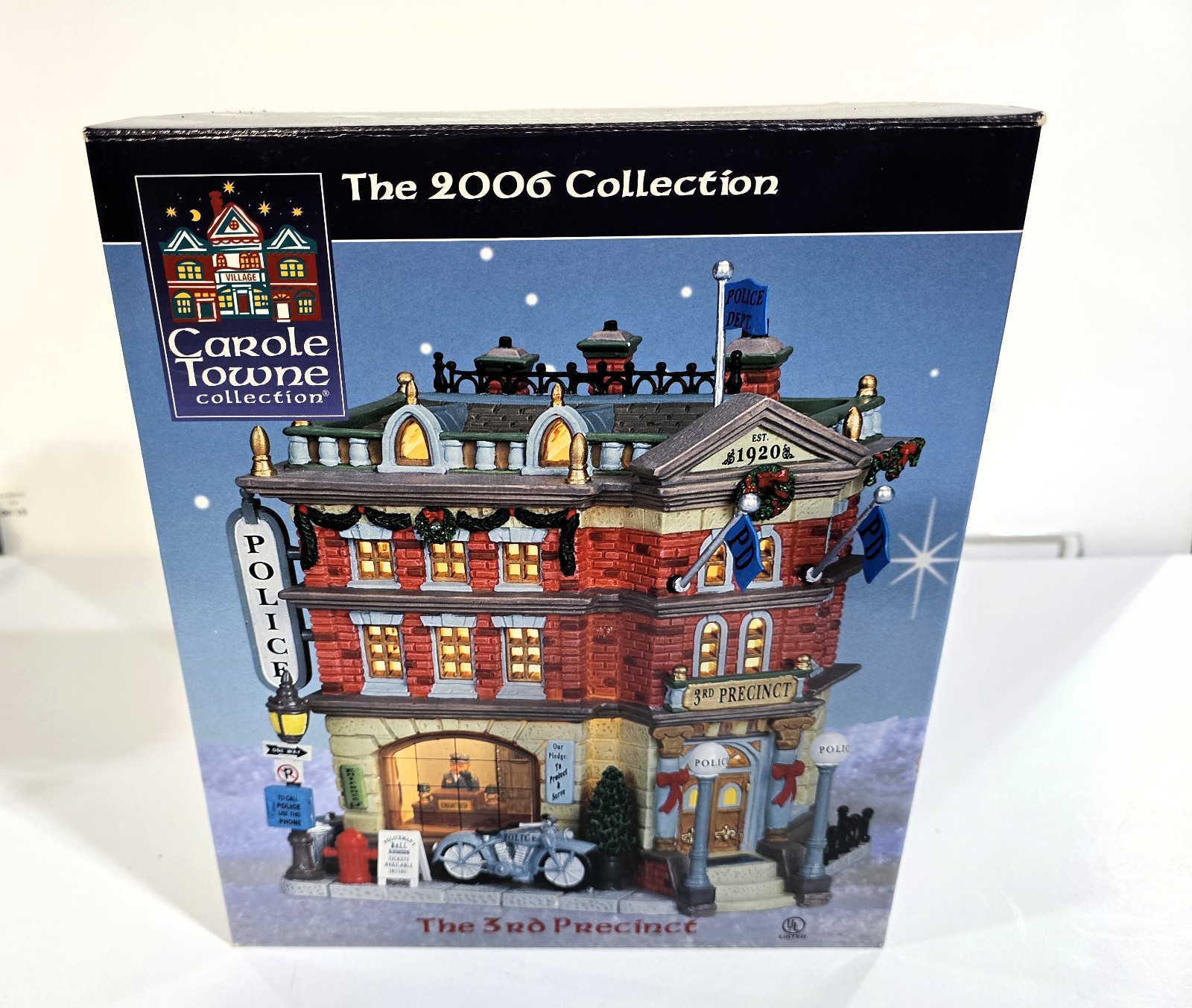 Lemax Carol Towne 3rd Precint Police Station 2006 in Box