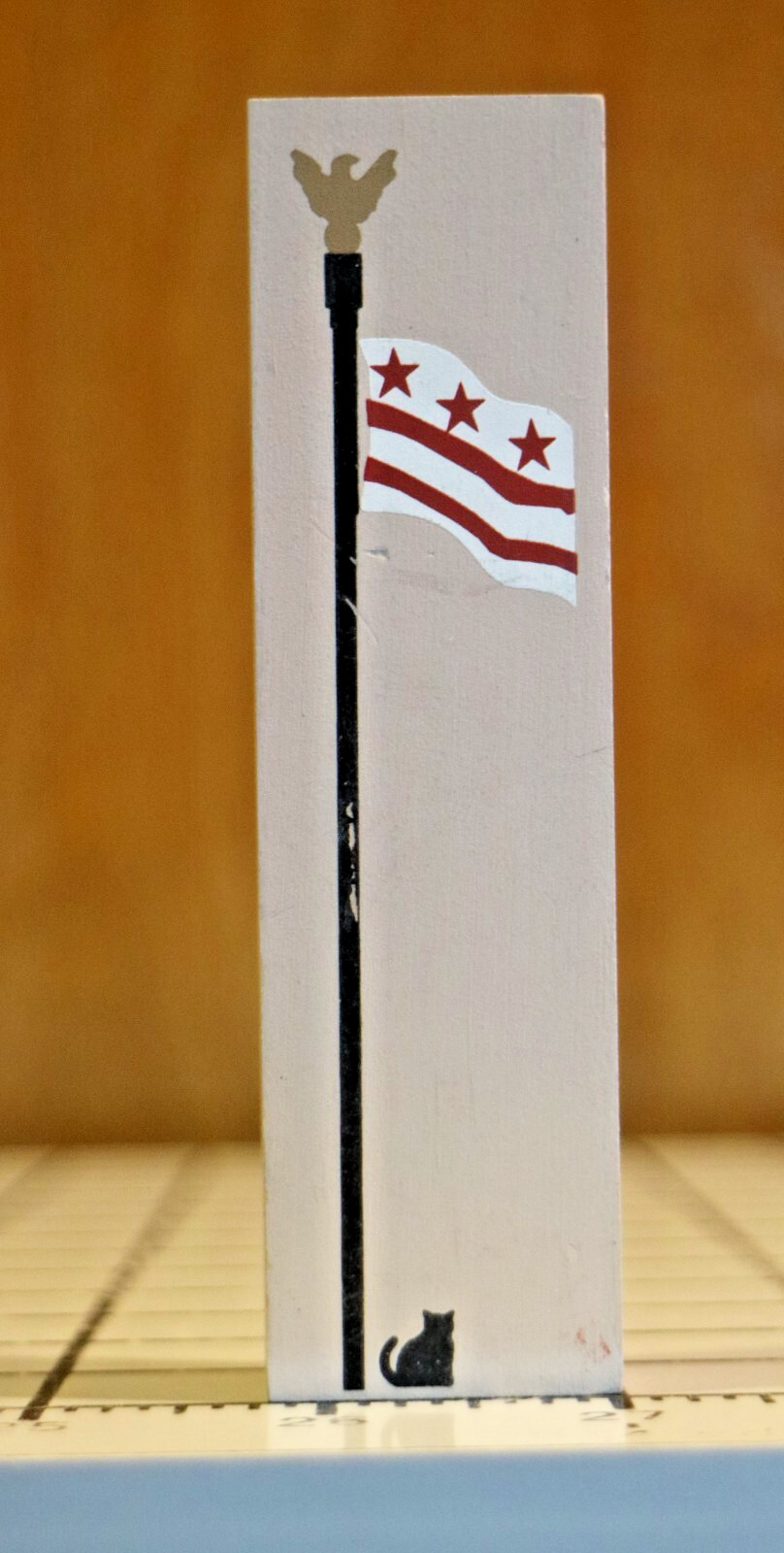 Cat’s Meow Washington DC Flag 1995 Shelf Sitter Faline Signed Hard to find