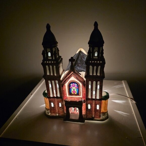 Galleria Hand Painted Fine Porcelain Collectible Church Christmas Village