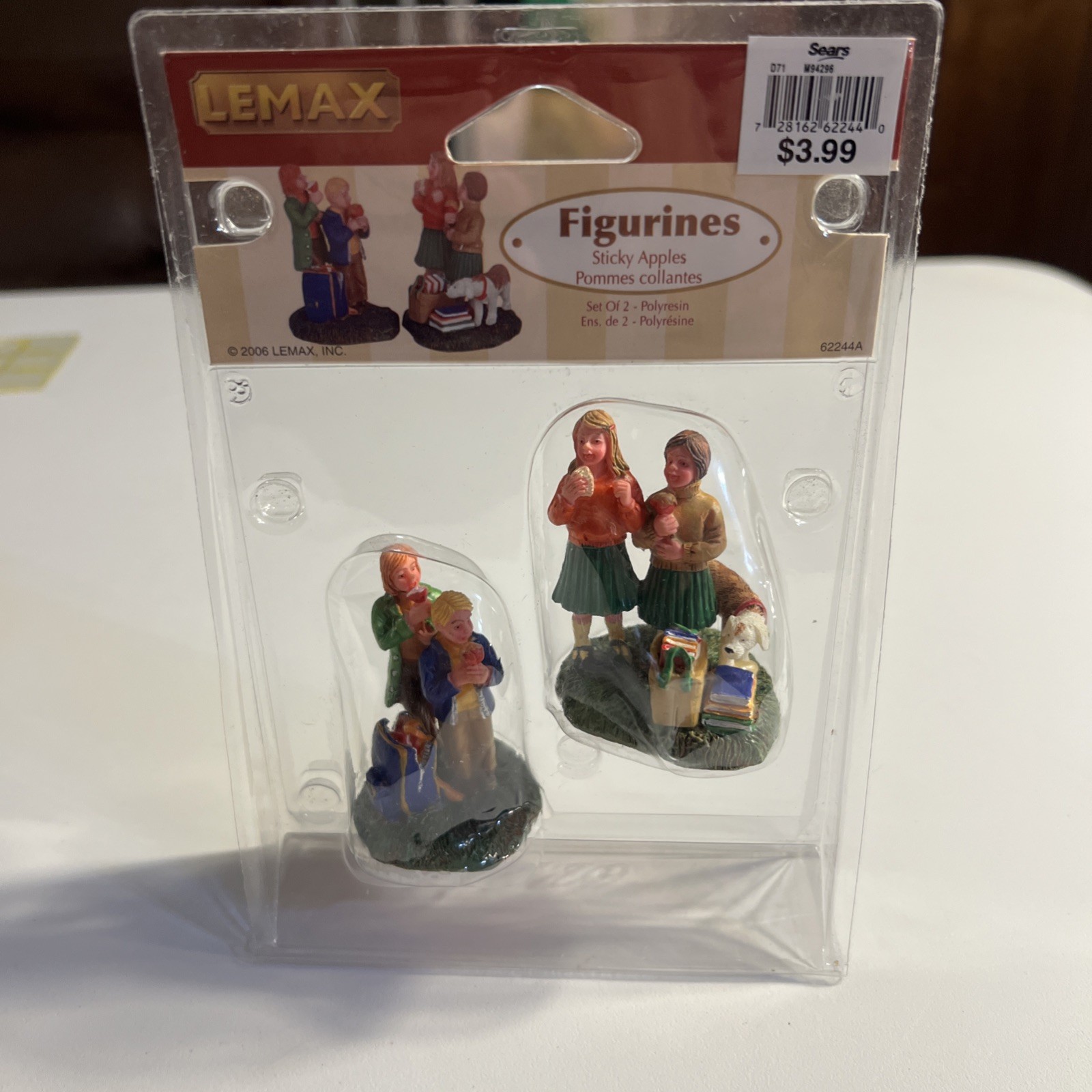 Retired Lemax 2006 “Sticky Apples” Figurines Christmas Village #62244 New