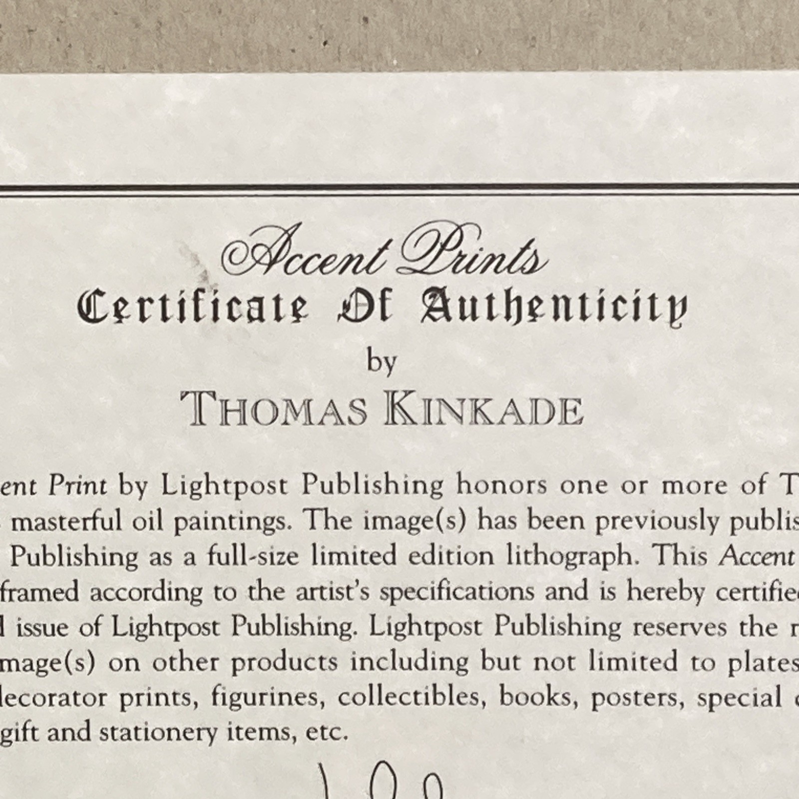 Thomas Kinkade Victorian Christmas I Painting Framed COA 1 Of 3 In Series