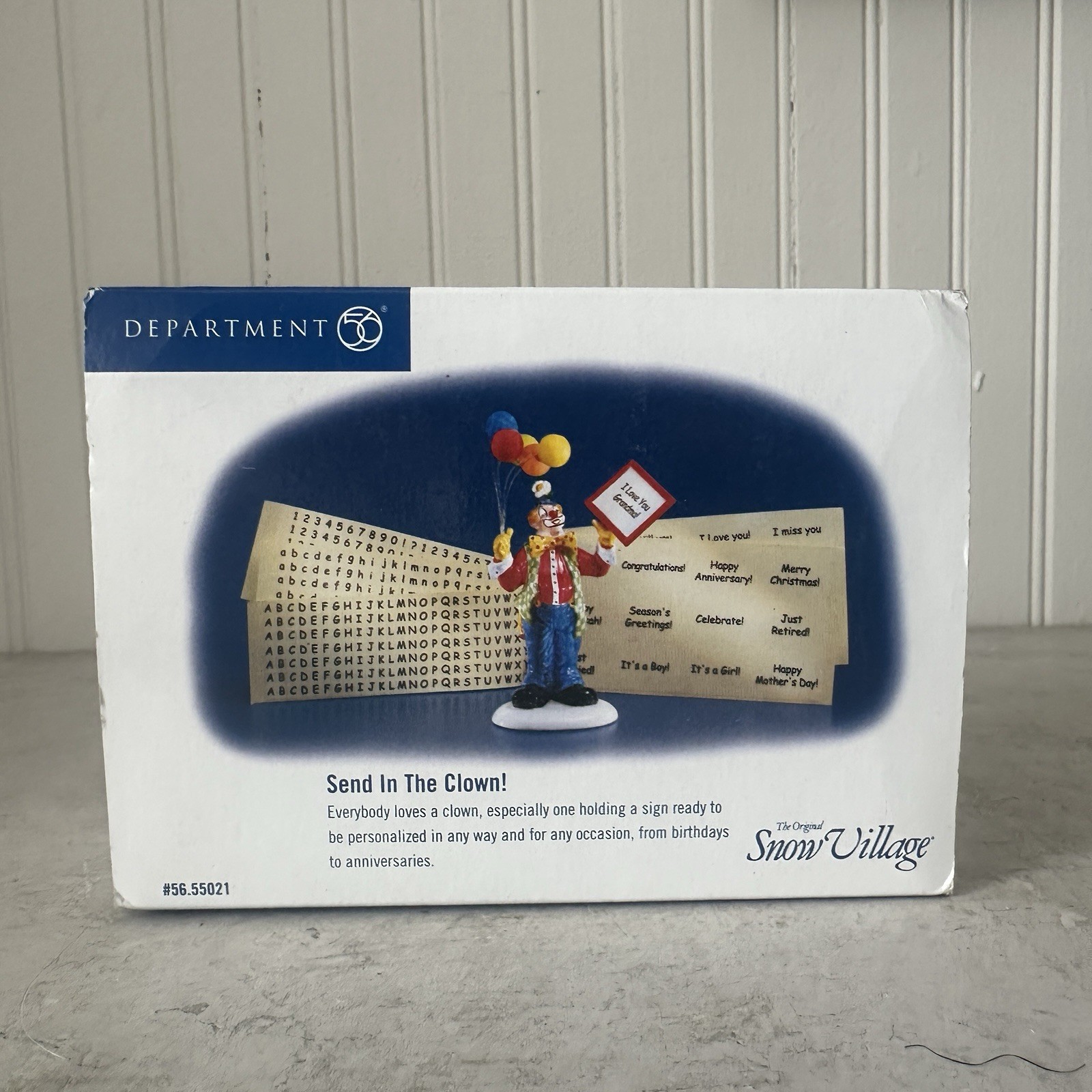 Dept 56 Snow Village “Send In The Clown!” Carnival Accessory #56.55021 w/ Box
