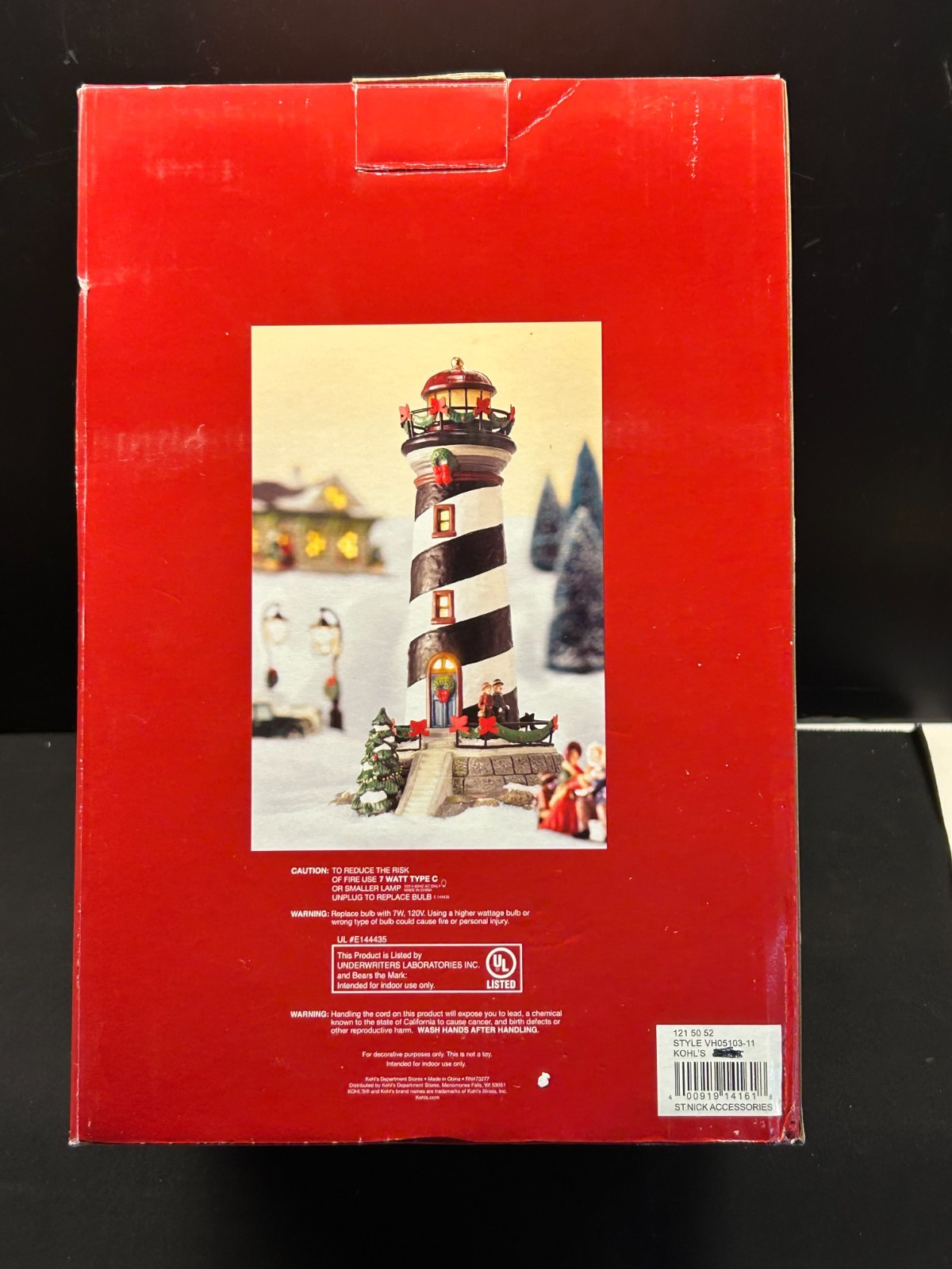 🎄🎄 St. Nicholas Square-Illuminated Spiral Lighthouse-The Village Collection