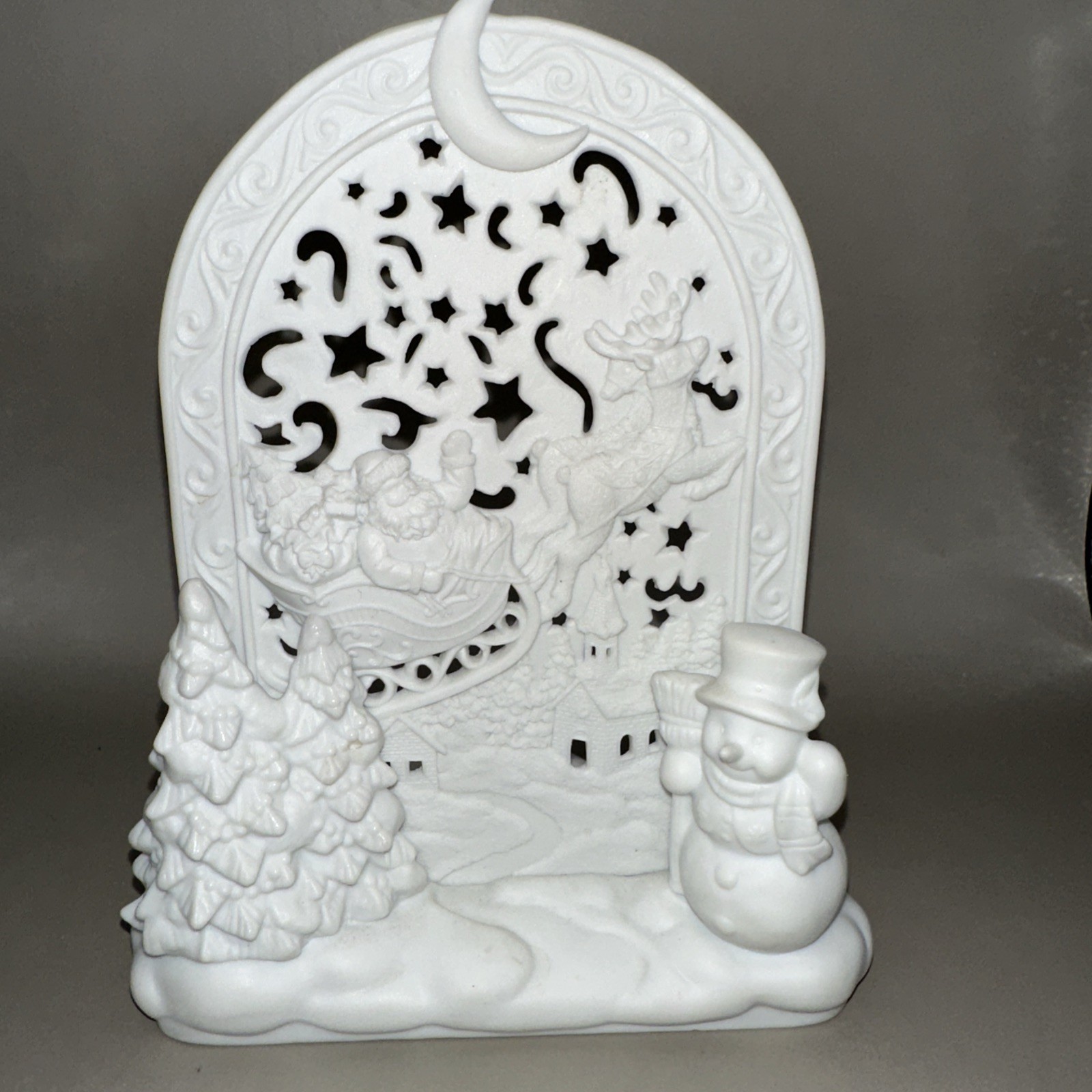DEPT. 56 SILHOUETTE TREASURES ‘CHRISTMAS SLEIGH RIDE’ VOTIVE SCENE – ORIG BOX
