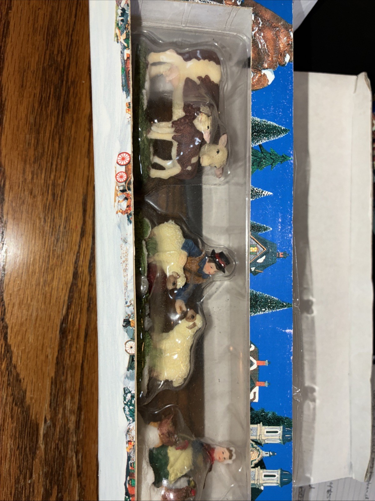 Christmas Village Decor Mixed Lot Of 14 Figurine People Trees Display