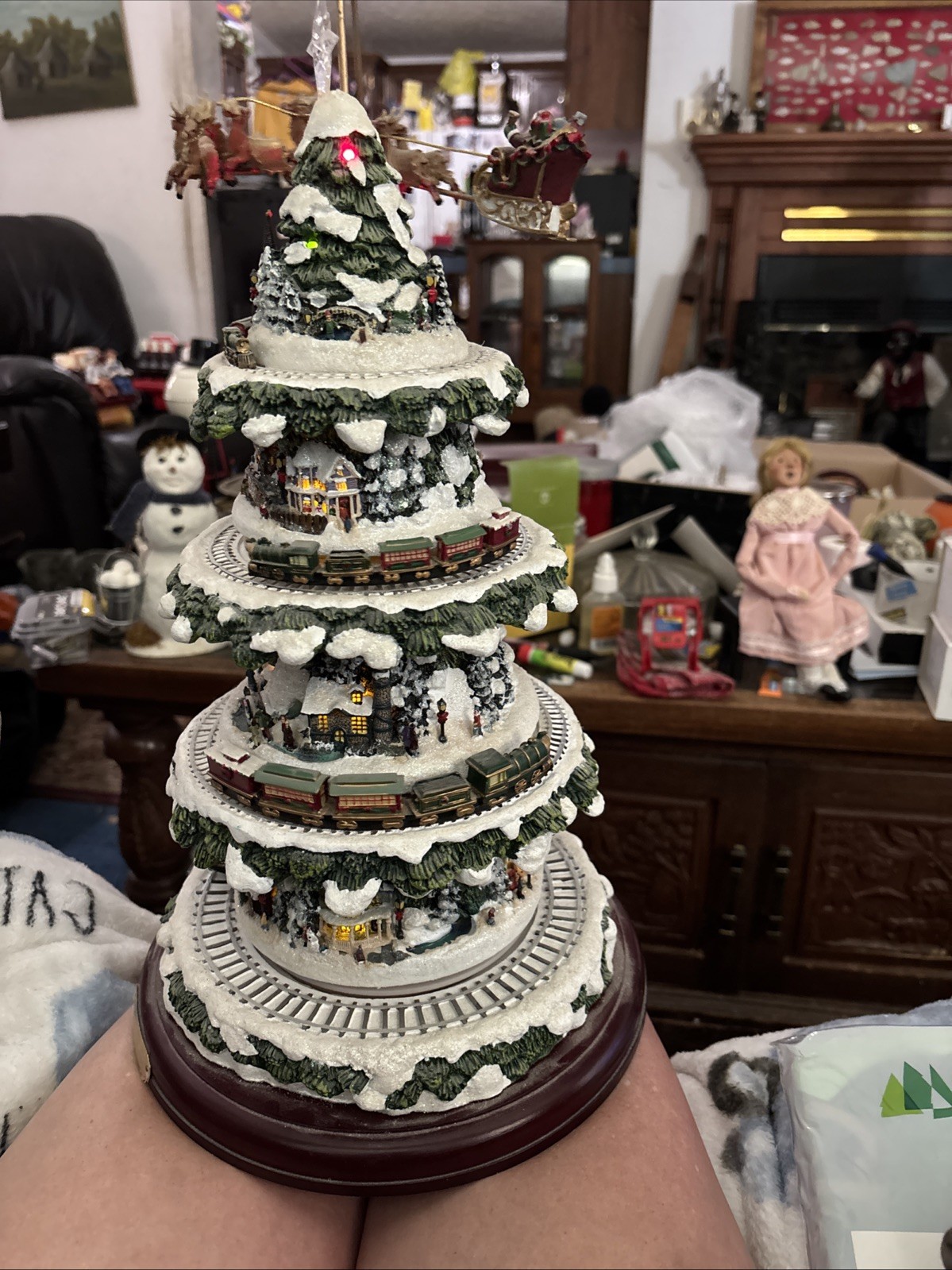 Hawthorne Village Thomas Kinkade Wonderland Express Christmas Tree – Train Music