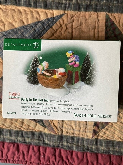 DEPT 56 NORTH POLE Village Accessory PARTY IN THE HOT TUB! (T) NIB