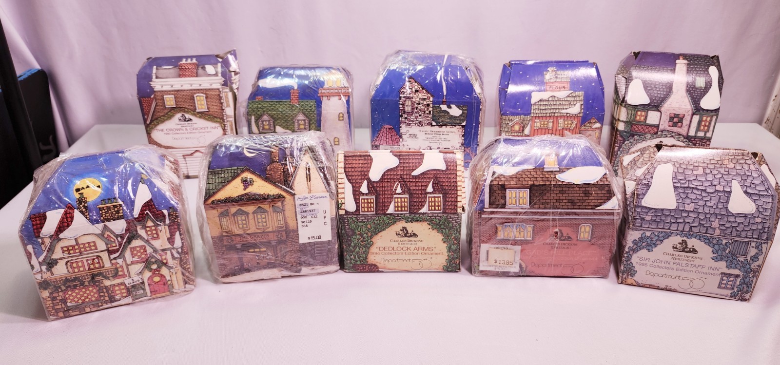Department 56 Dickens Village Classic Christmas Tree Ornaments Lot Of 10 Dept 56