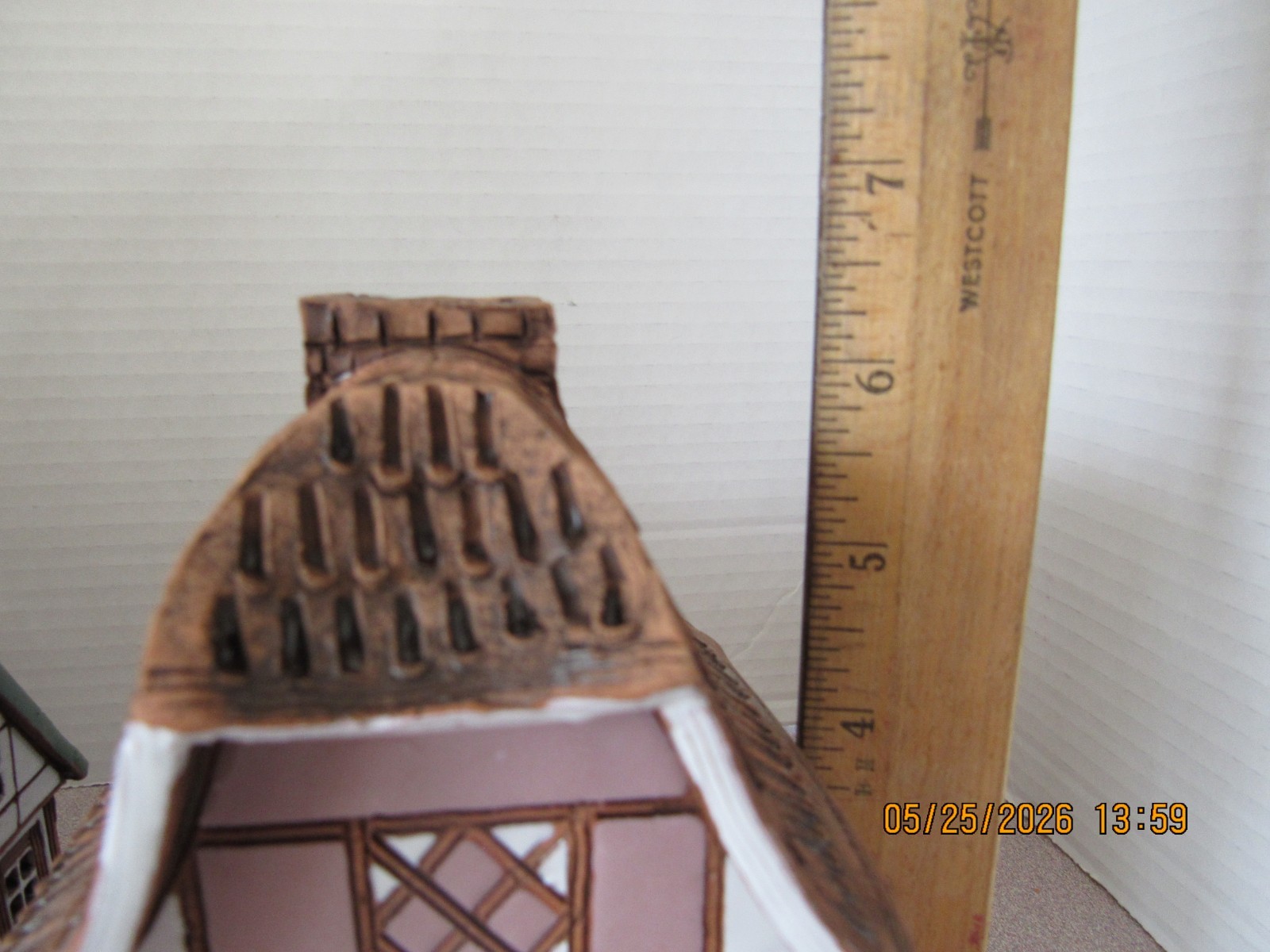 2 Ceramic Miniature House Candle Holder Midene