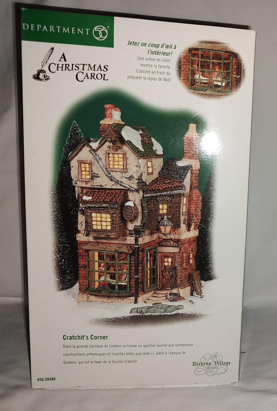 Dept 56 Dickens Village ‘Cratchit’s Corner’ A Christmas Carol 58486 2001
