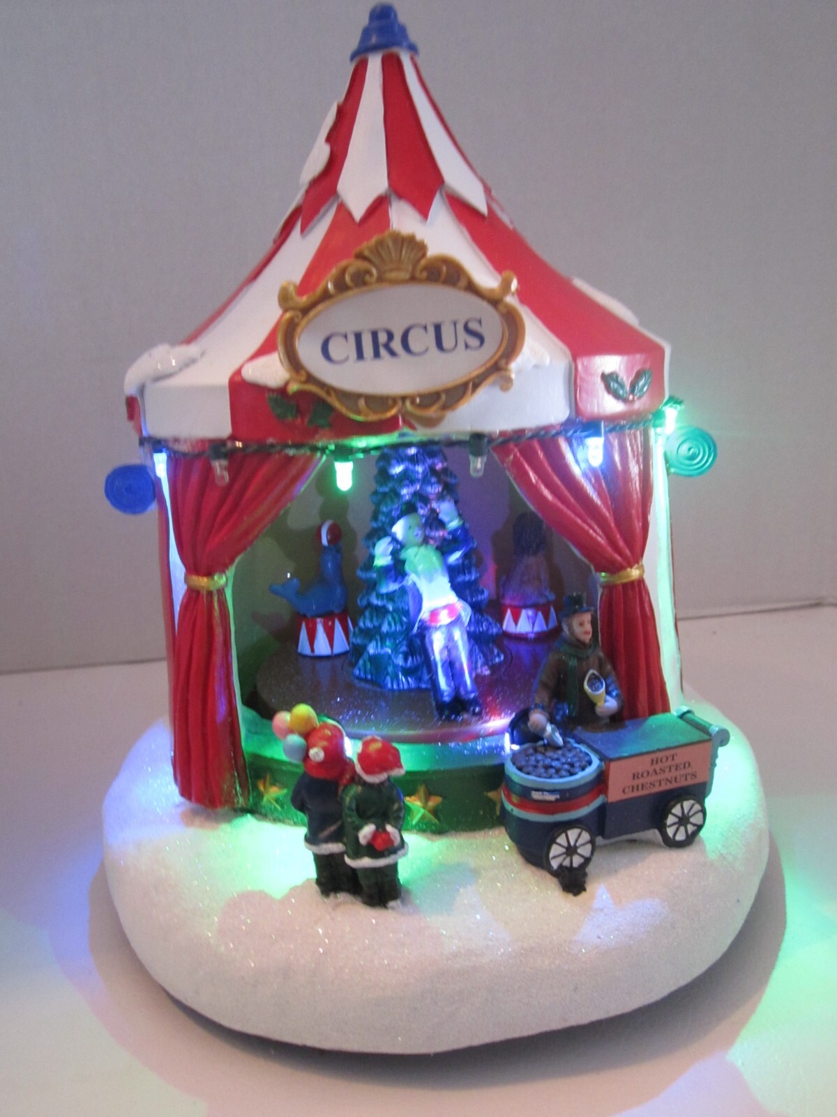 St. Nicholas Square CIRCUS Tent Illuminated Light & Motion. Holiday Village