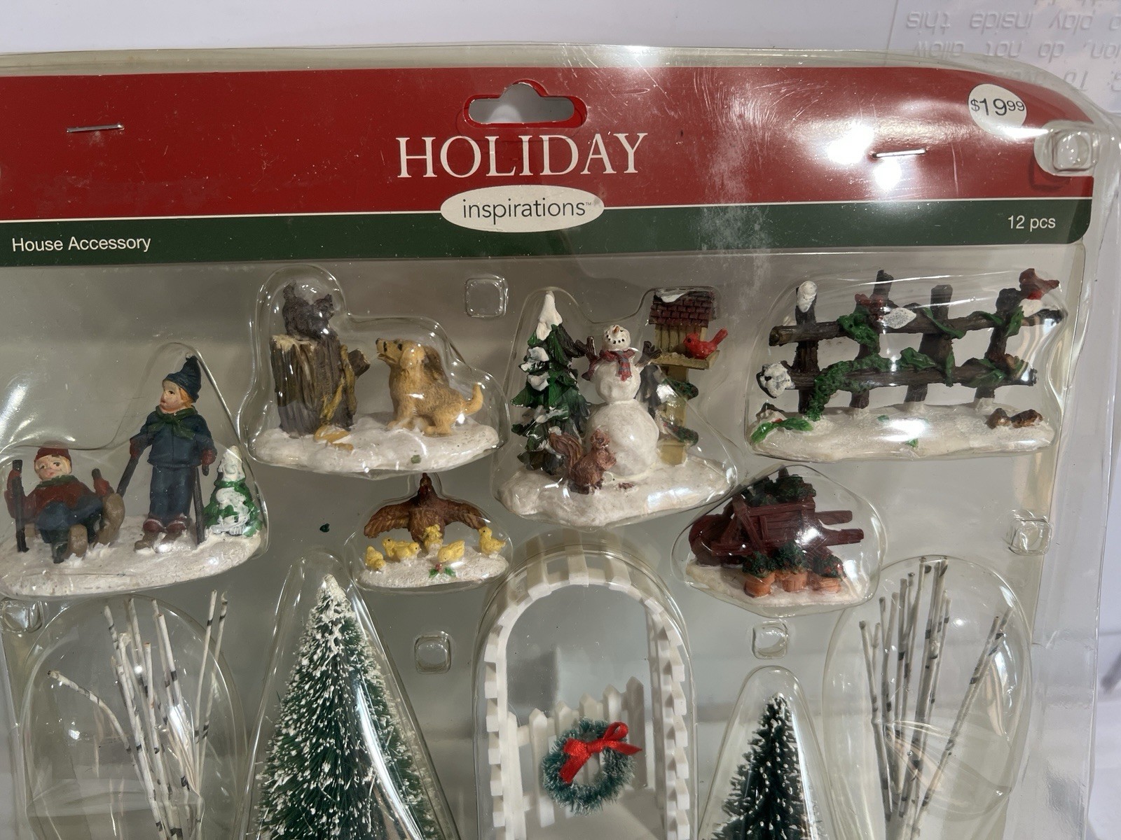 Holiday Inspirations Christmas Village 12pcs House Accessory Package Christmas.