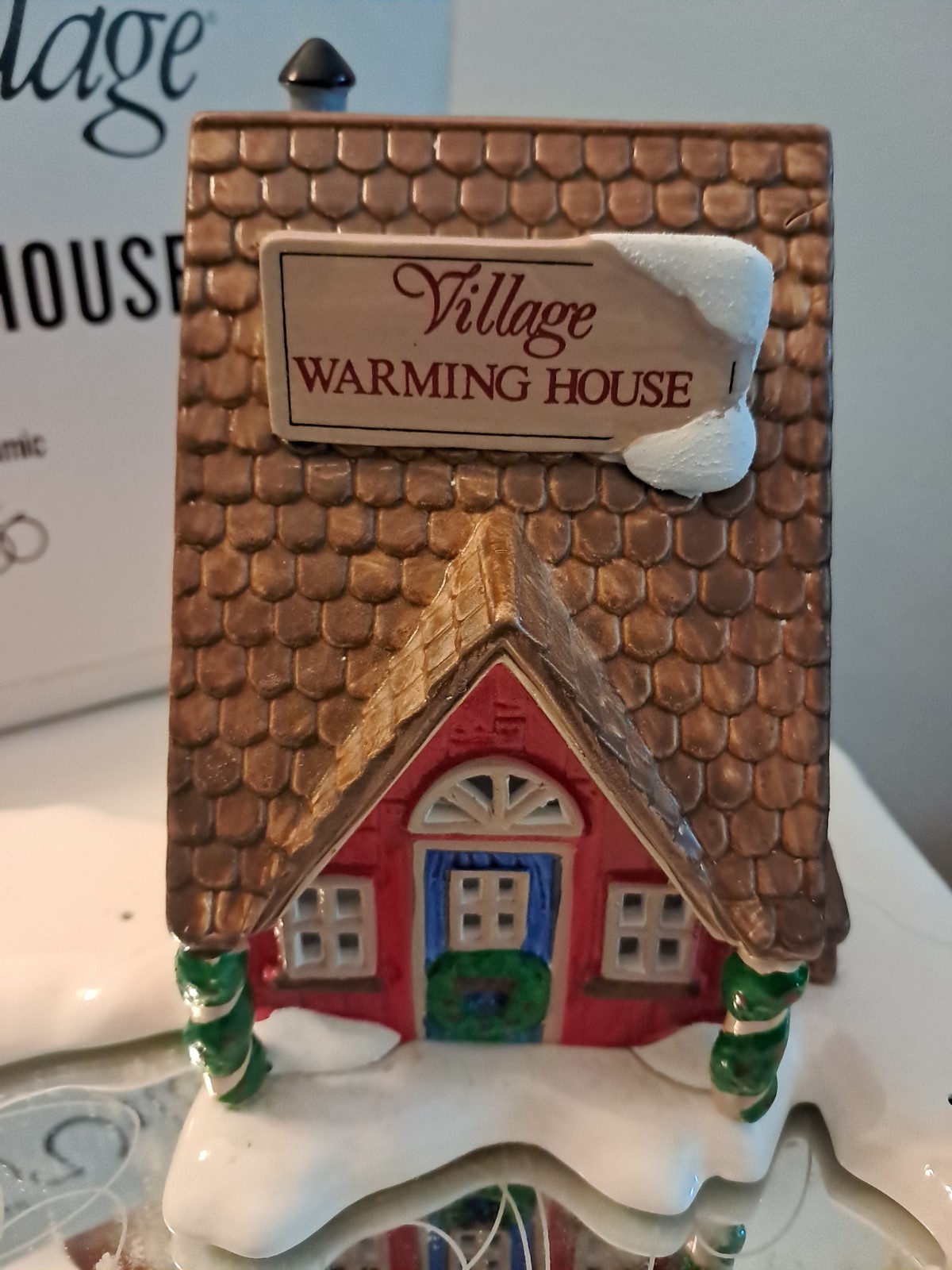 Vintage Department 56 Snow Village Warming House 1989 Lighted Christmas W/Box