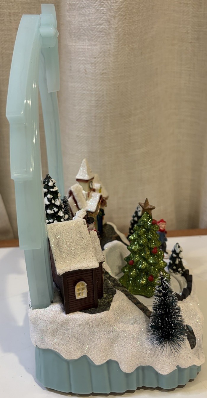 New 2023 Holiday Time CHRISTMAS VILLAGE SCENE Lights Up & Plays 8 Carols NIB