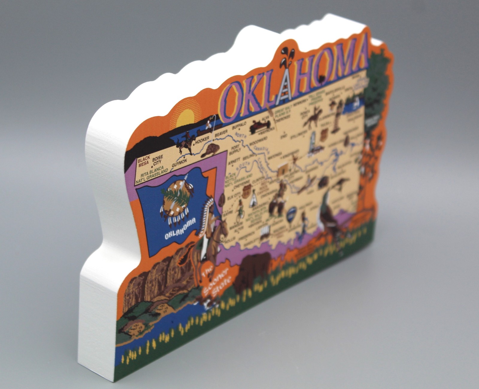 Cat’s Meow Village US MAP OKLAHOMA Sooner State #RA682 NEW Shipping Discounts