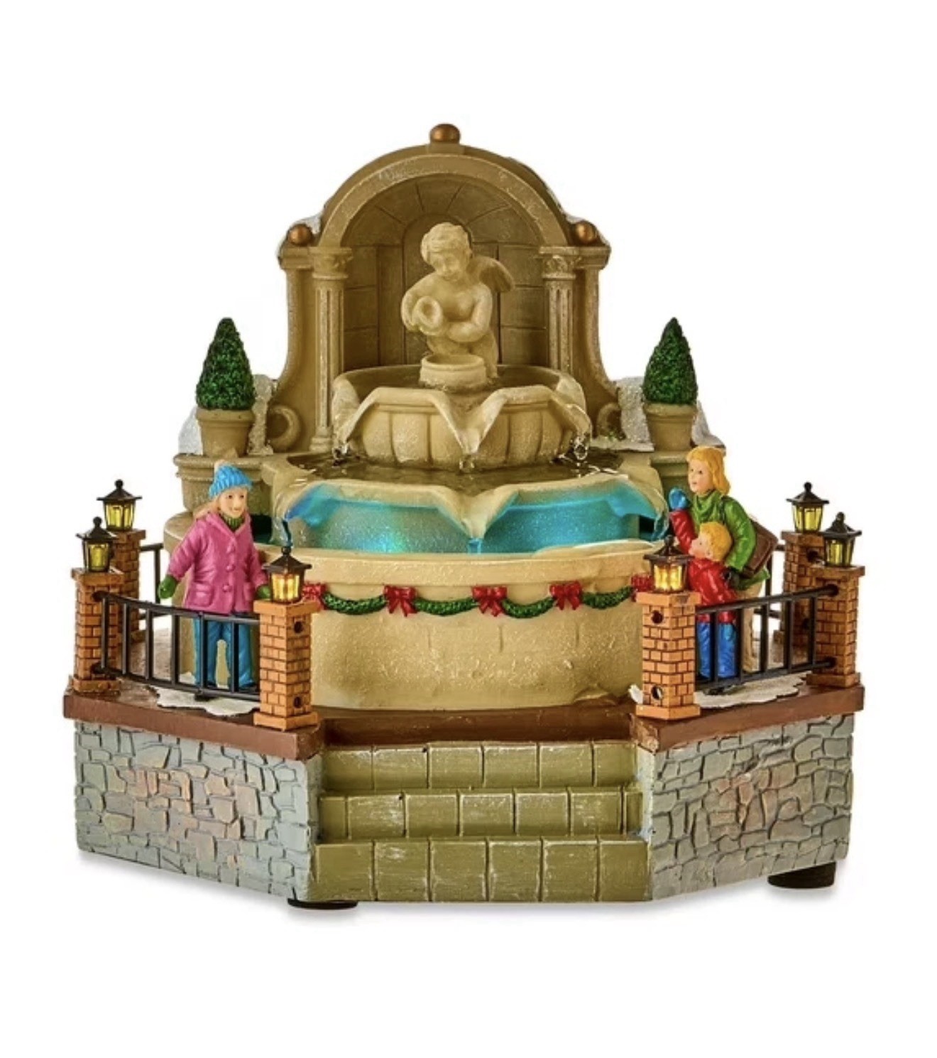 Holiday Time 2025 Christmas Village Holiday Fountain LED Light Up Working Water