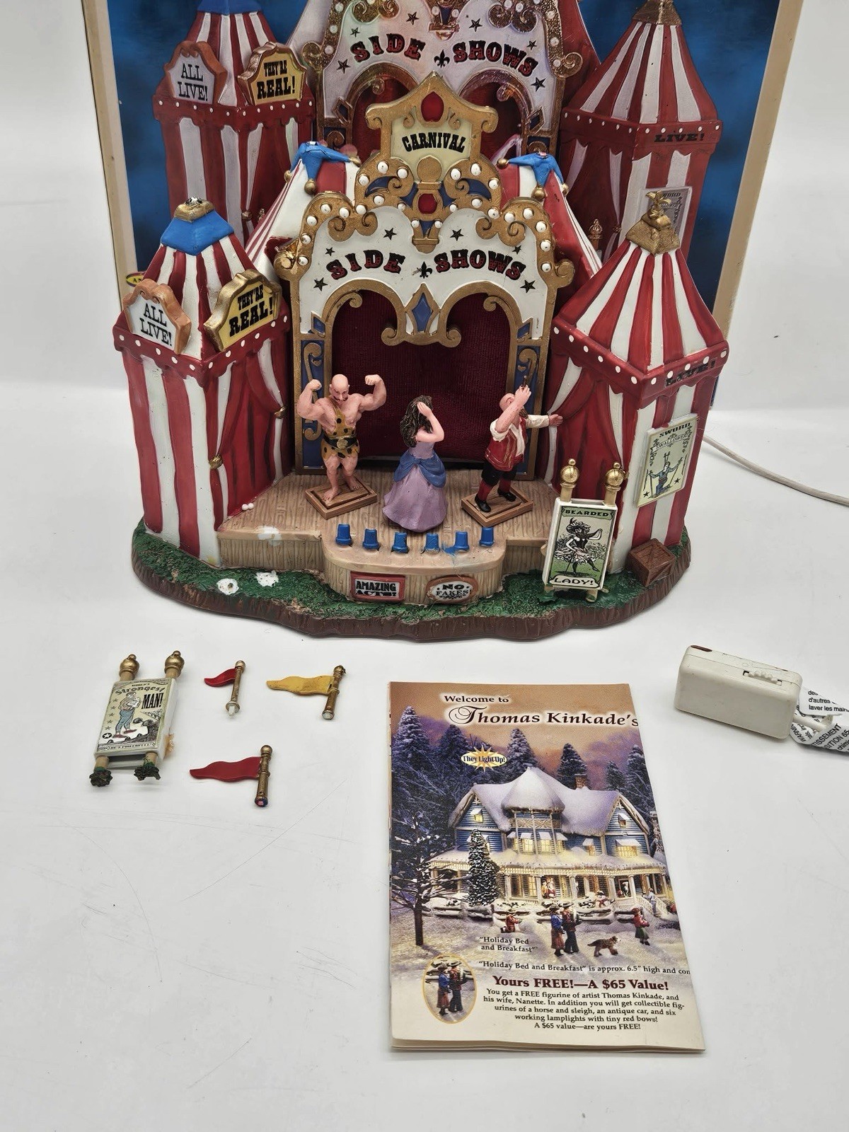 Lemax Side Shows Circus Carnival Fair 64492 Animated Working Condition