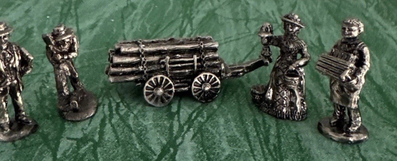 Liberty Falls Pewter Collection AH109 Timber Wagon 5 Pieces NIB