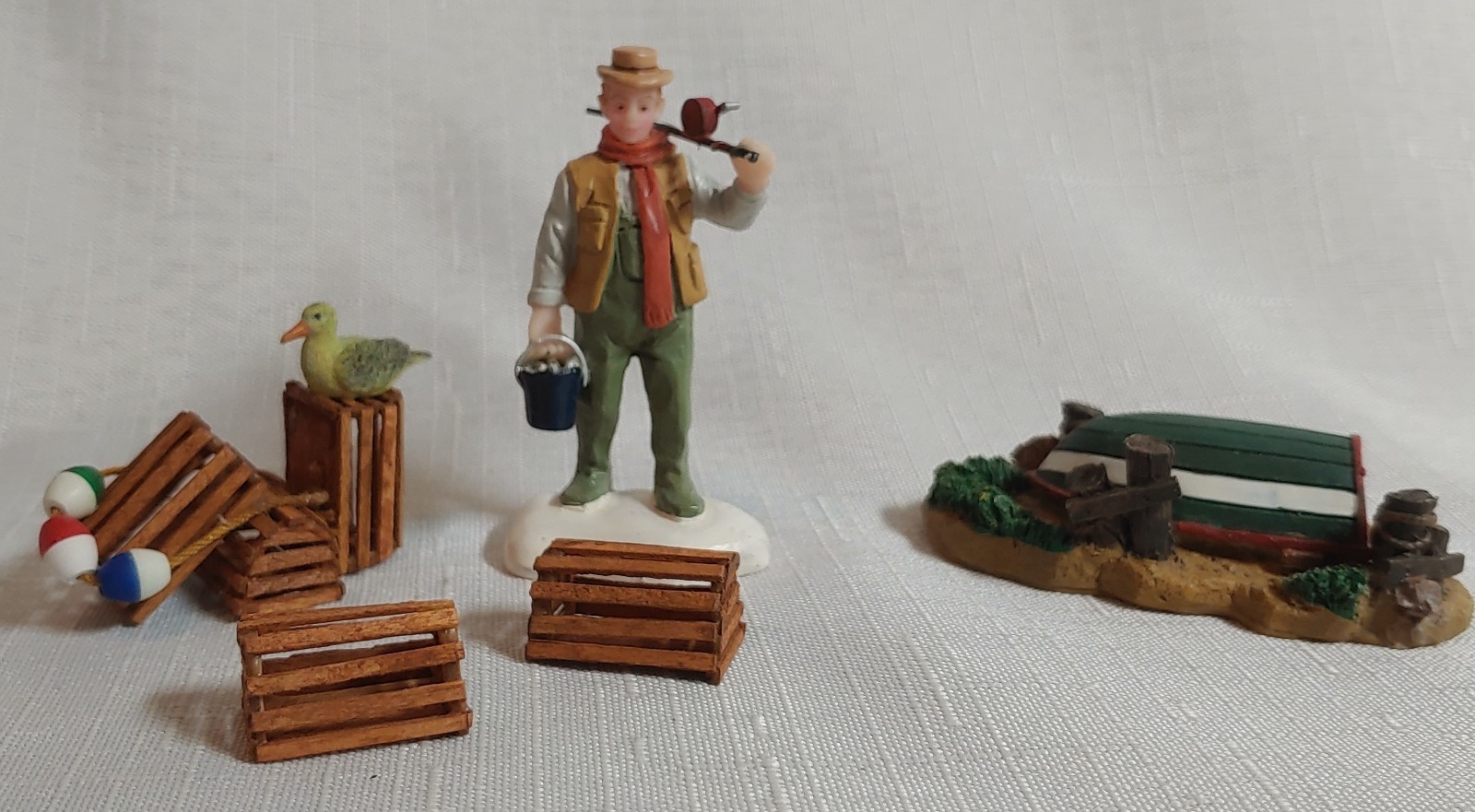 Lemax “A Good Day’s Catch” #42901 with crab traps and boat